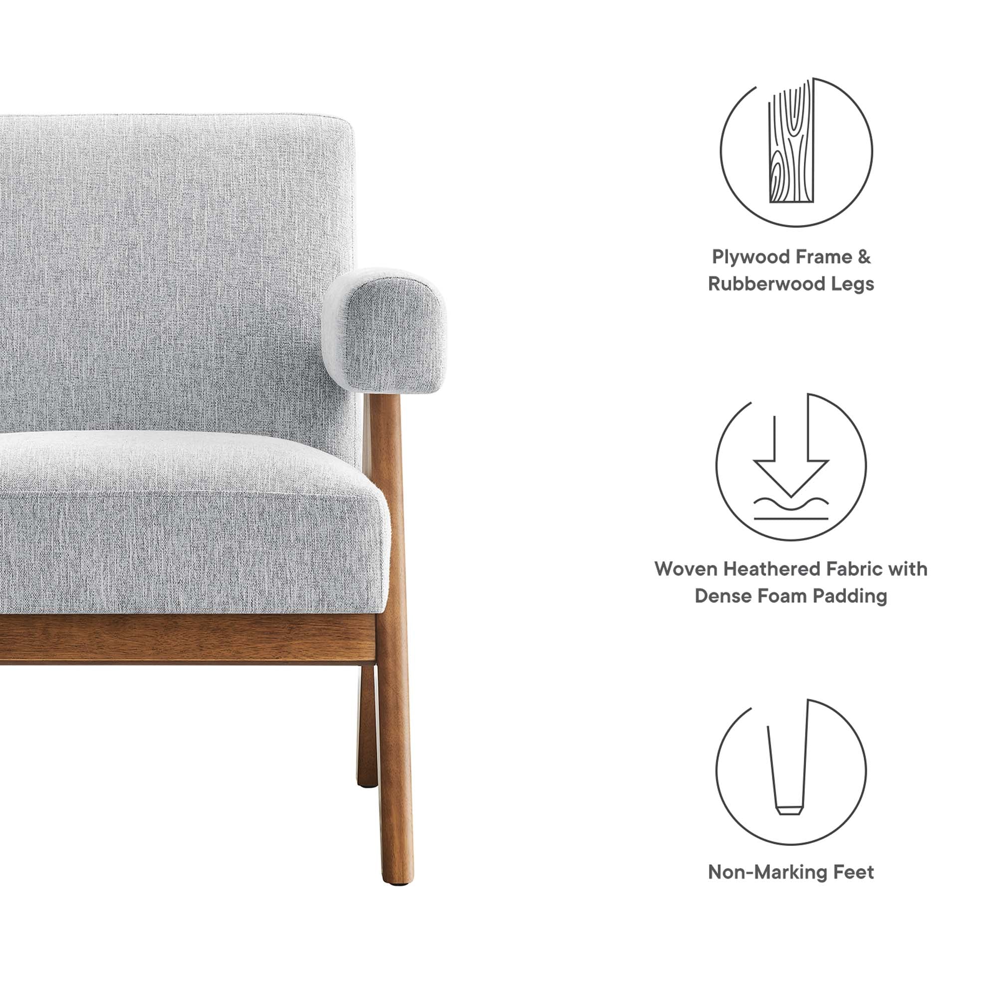 Lyra Fabric Armchair by Modway