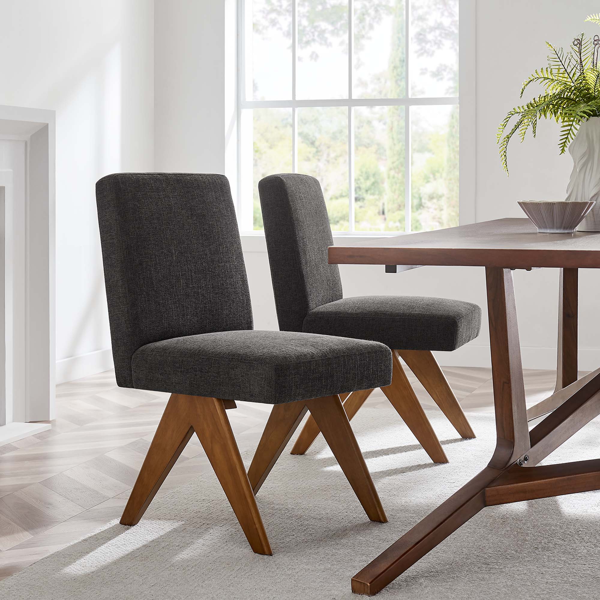 Lyra Fabric Dining Room Side Chair - Set of 2 by Modway