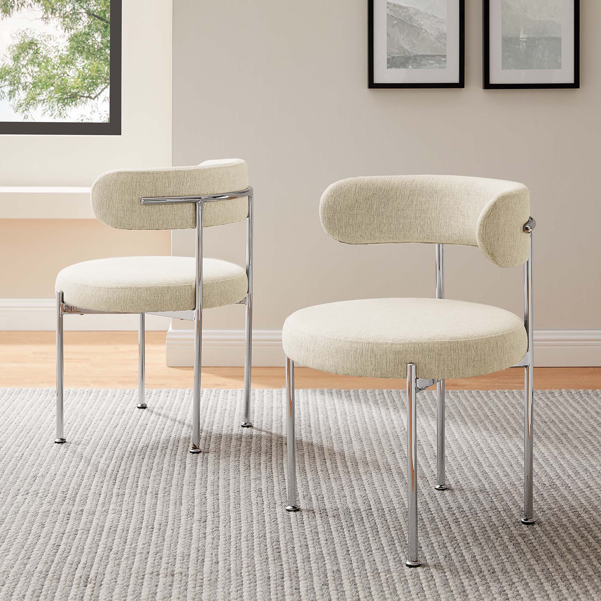 Albie Fabric Dining Chairs - Set of 2 by Modway