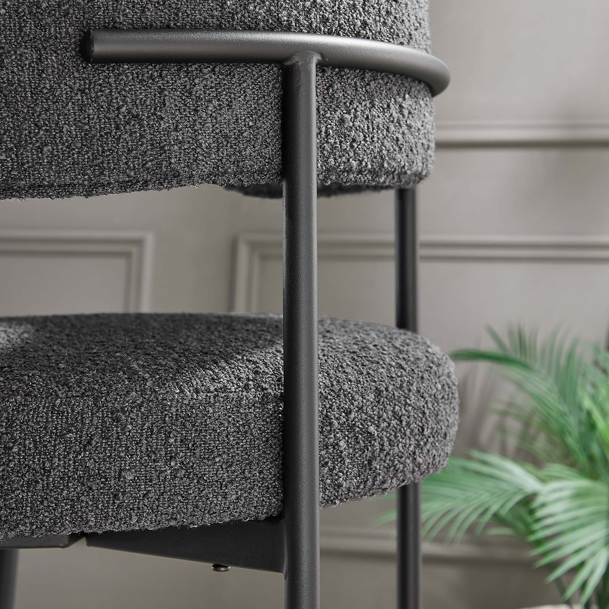 Albie Boucle Fabric Bar Stools - Set of 2 by Modway