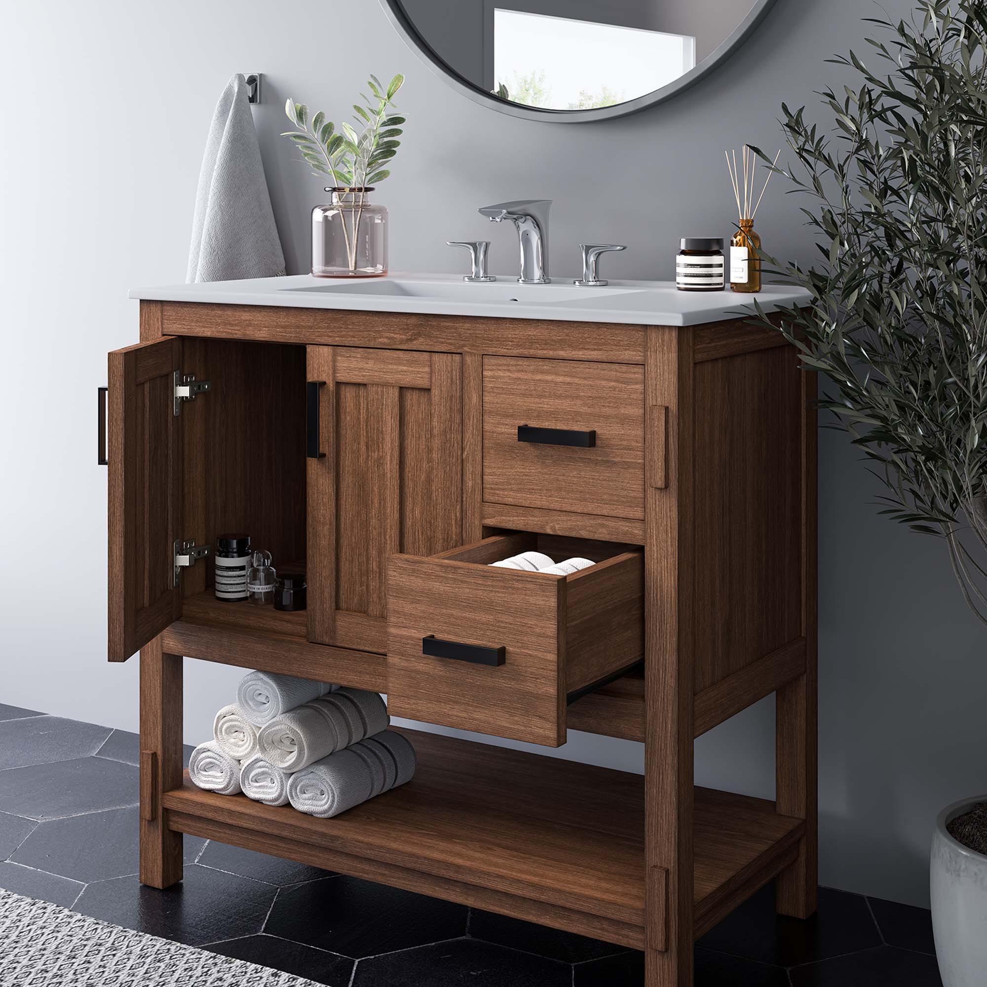 Ashlyn Bathroom Vanity Basin Included by Modway