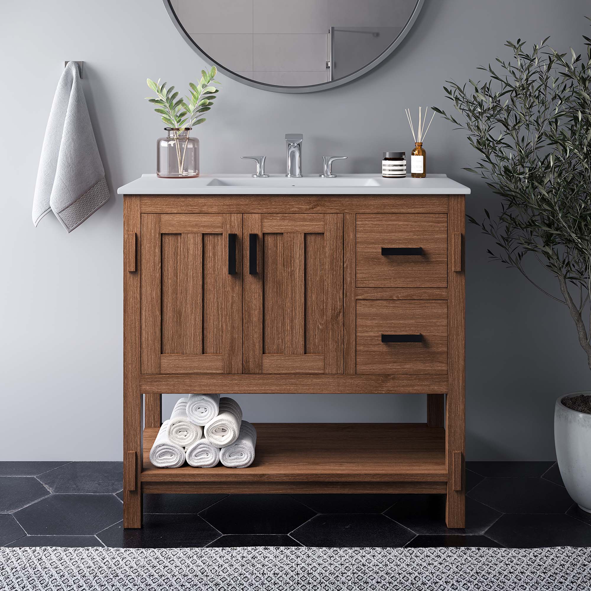 Ashlyn Bathroom Vanity Basin Included by Modway