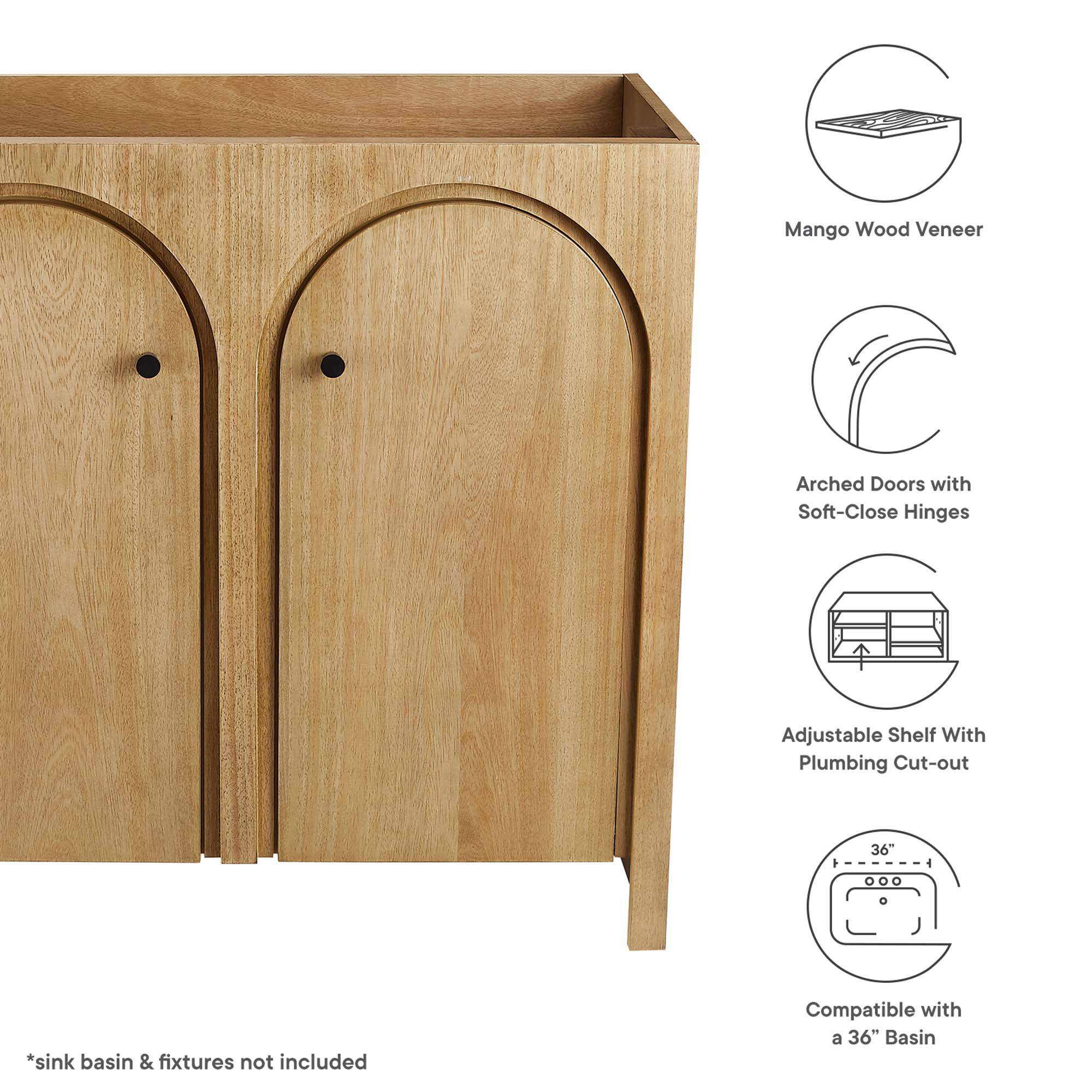 Appia Bathroom Cabinet Basin Not Included by Modway