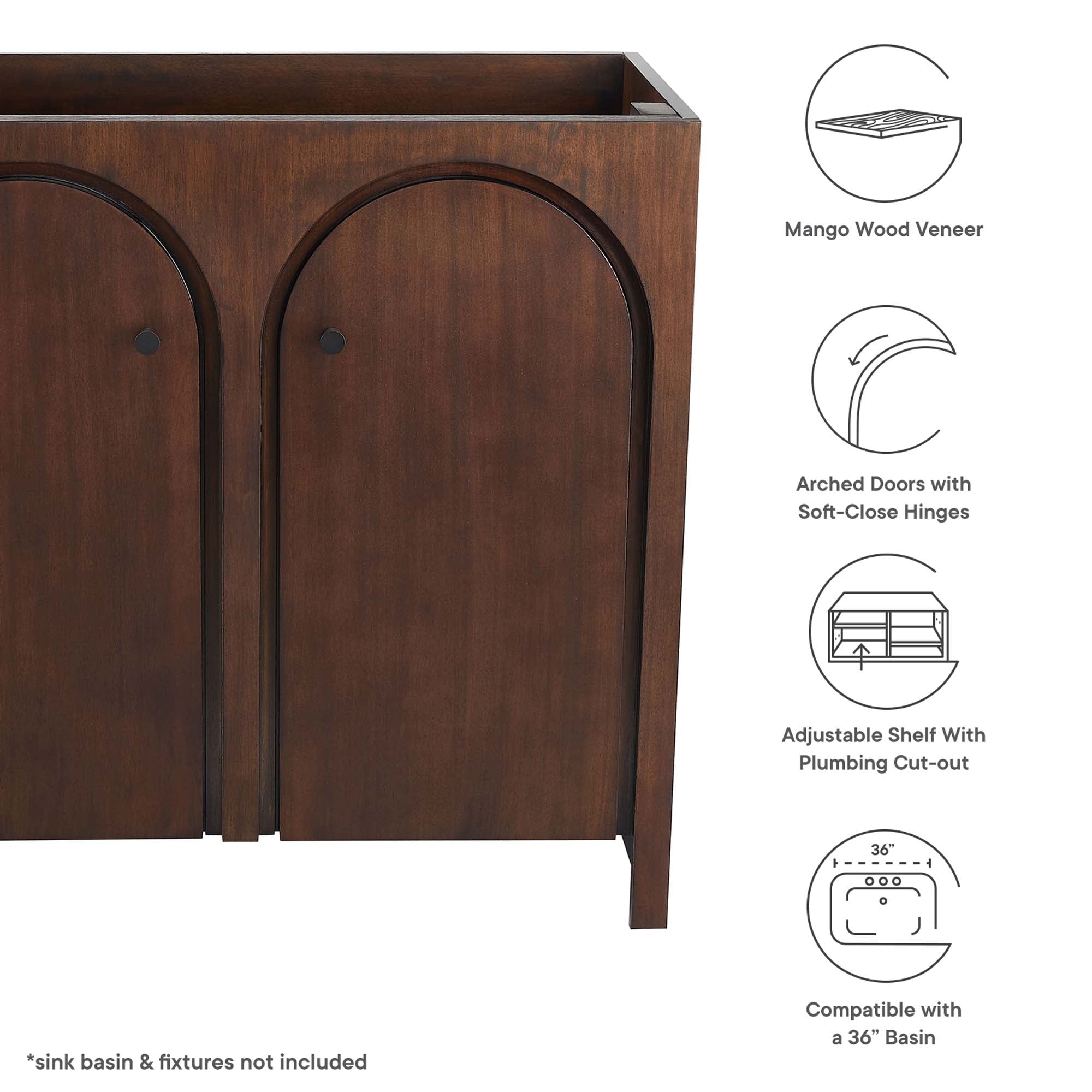 Appia Bathroom Cabinet Basin Not Included by Modway