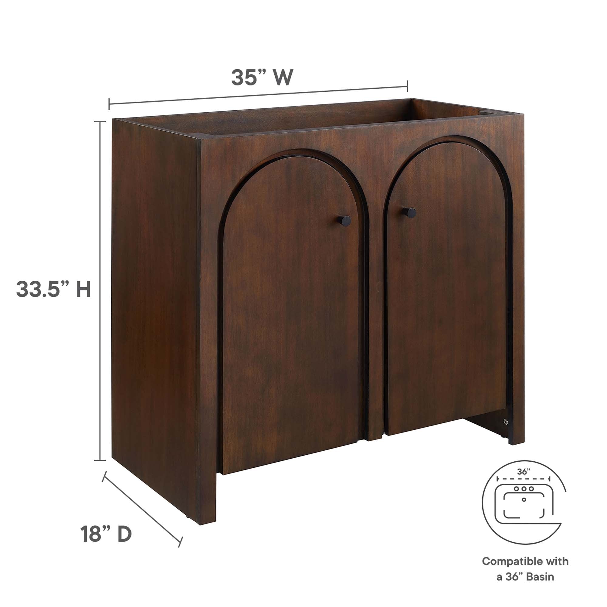 Appia Bathroom Cabinet Basin Not Included by Modway