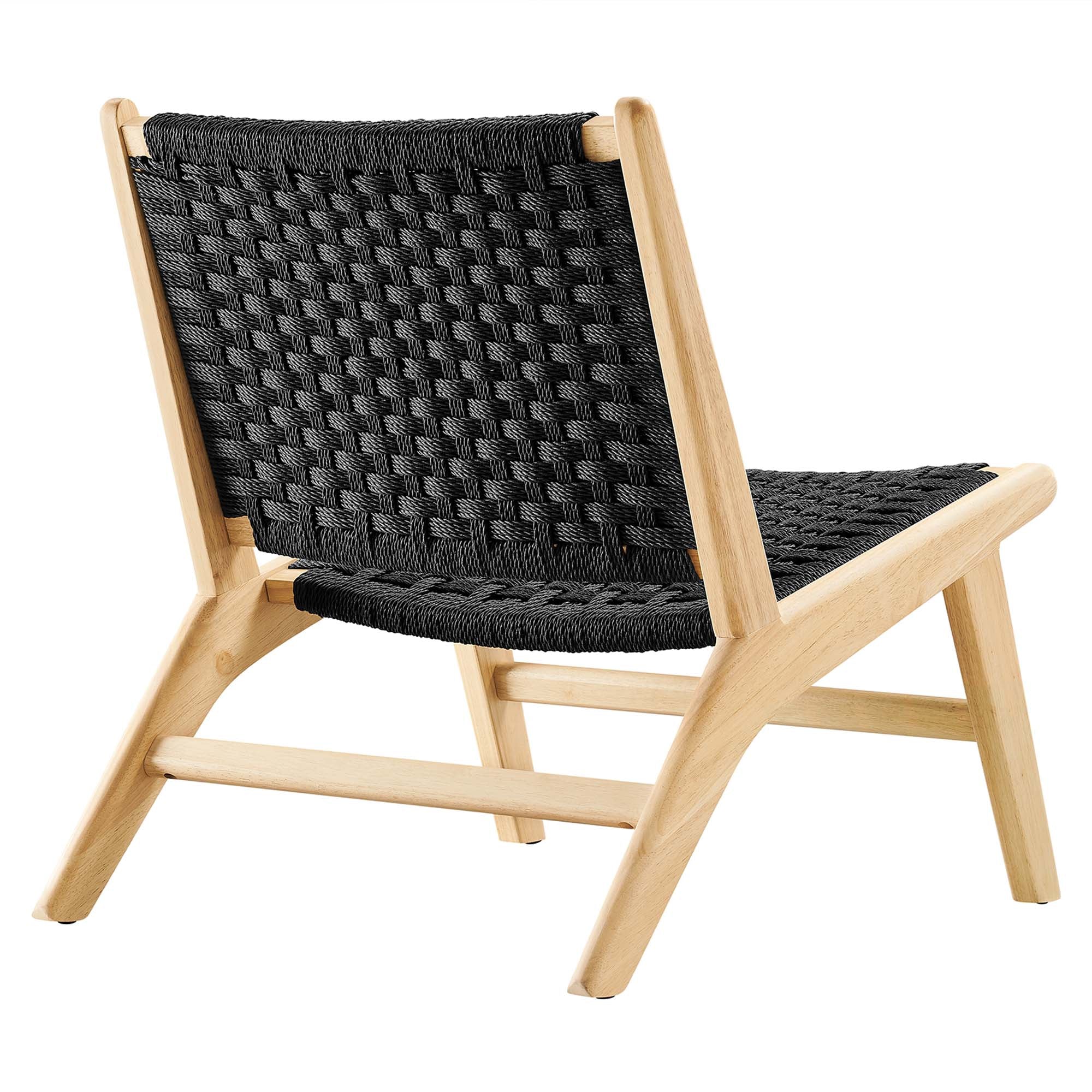 Saoirse Woven Rope Wood Accent Lounge Chair by Modway