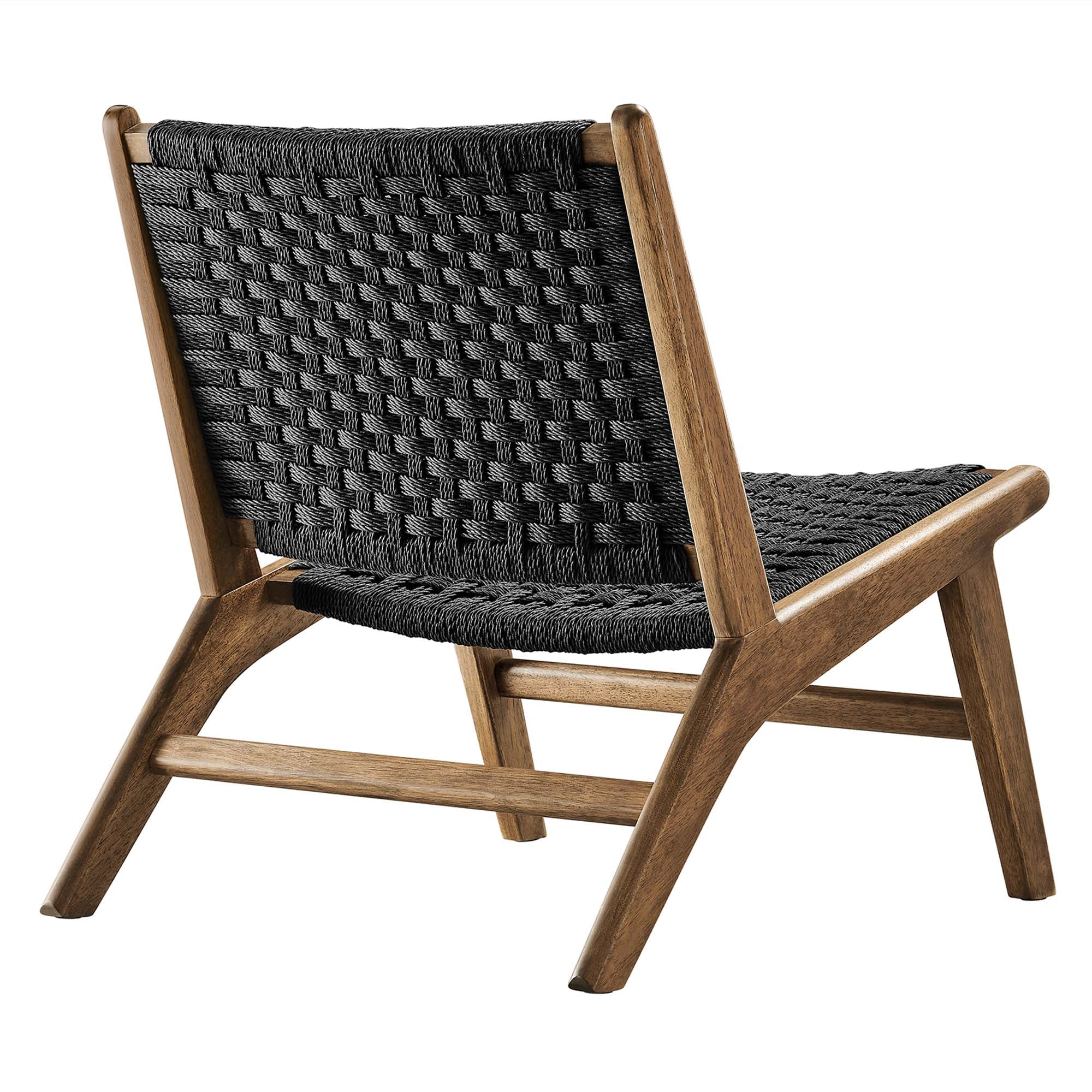 Saoirse Woven Rope Wood Accent Lounge Chair by Modway