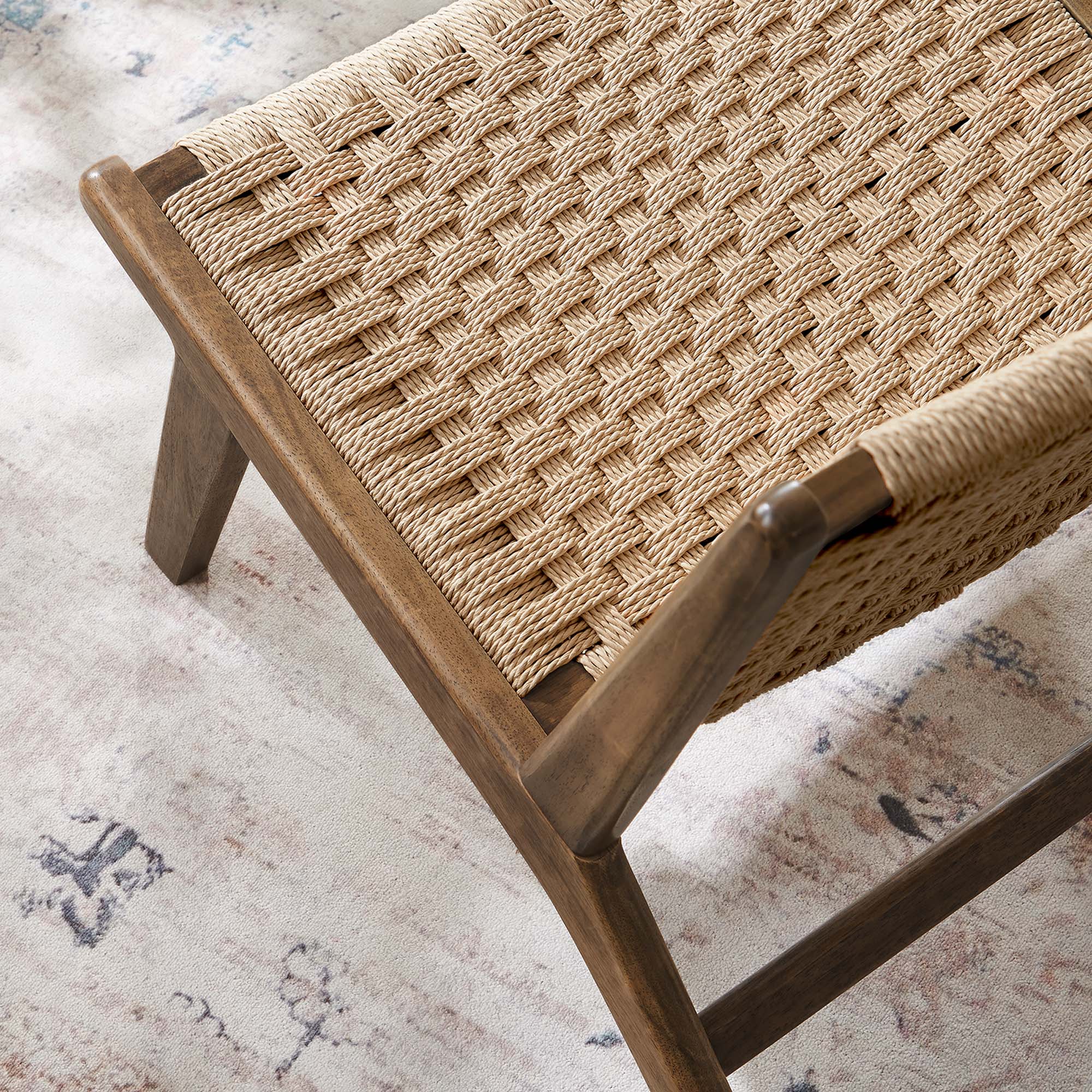 Saoirse Woven Rope Wood Accent Lounge Chair by Modway