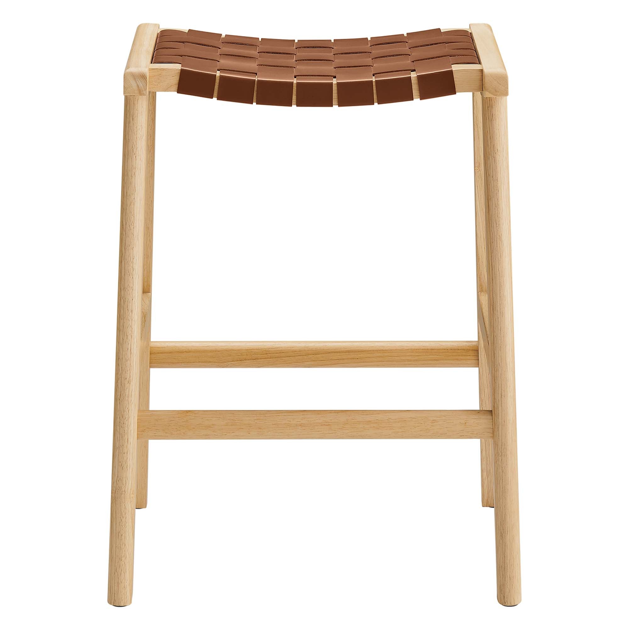 Saoirse Faux Leather Wood Counter Stool - Set of 2 by Modway