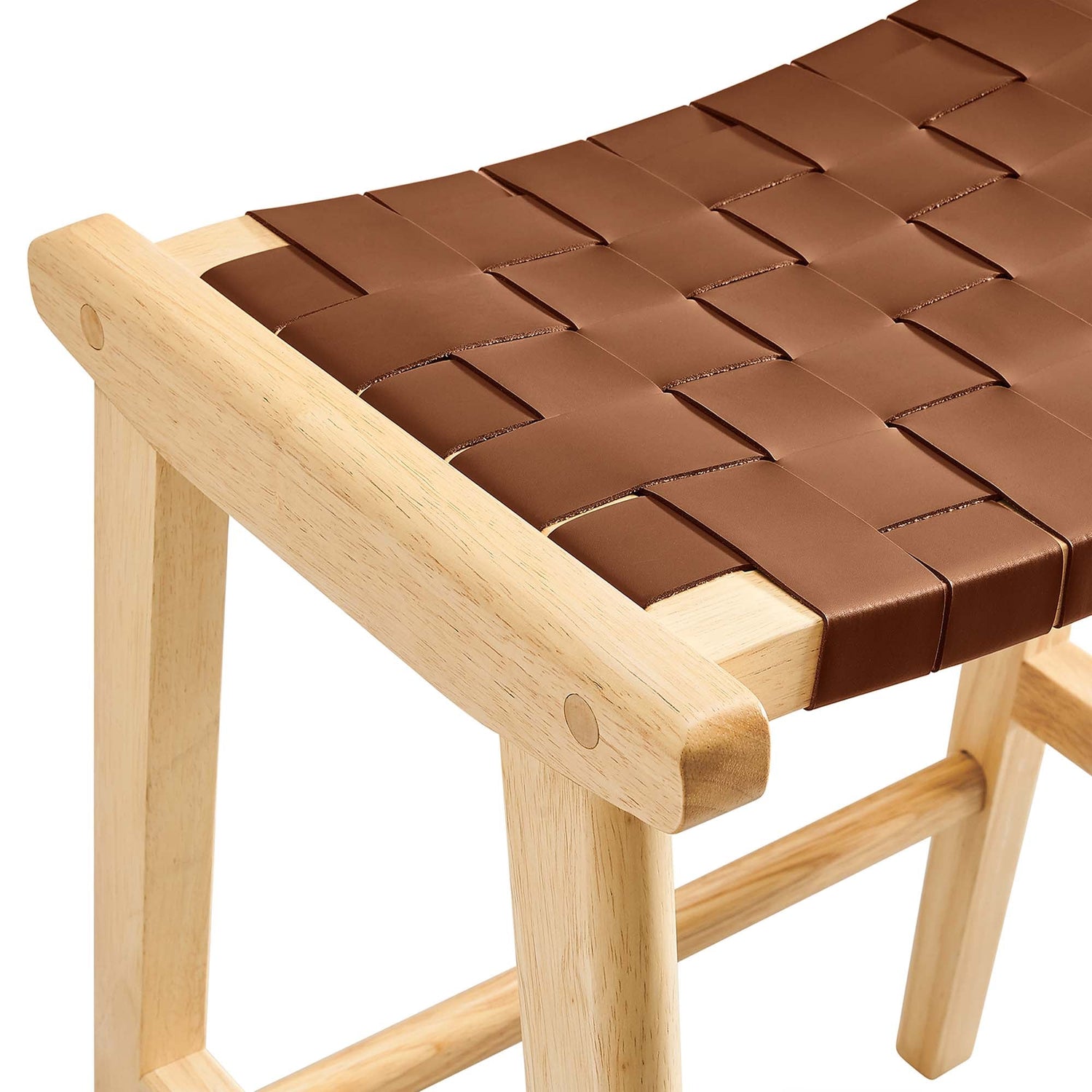 Saoirse Faux Leather Wood Counter Stool - Set of 2 by Modway