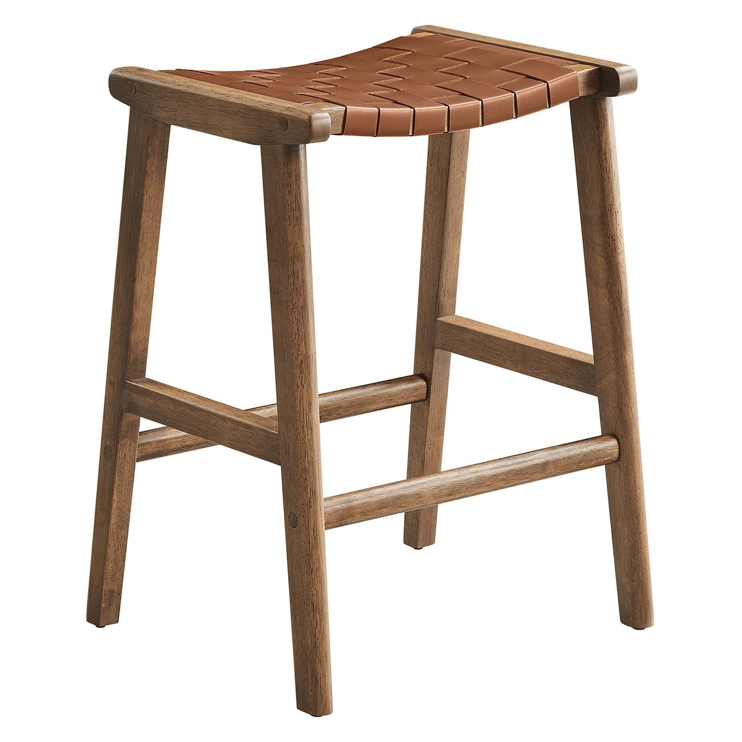 Saoirse Faux Leather Wood Counter Stool - Set of 2 by Modway