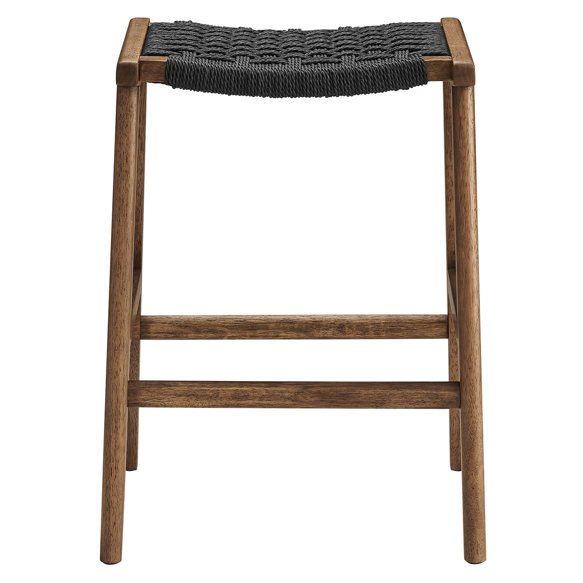 Saoirse Woven Rope Wood Counter Stool - Set of 2 by Modway