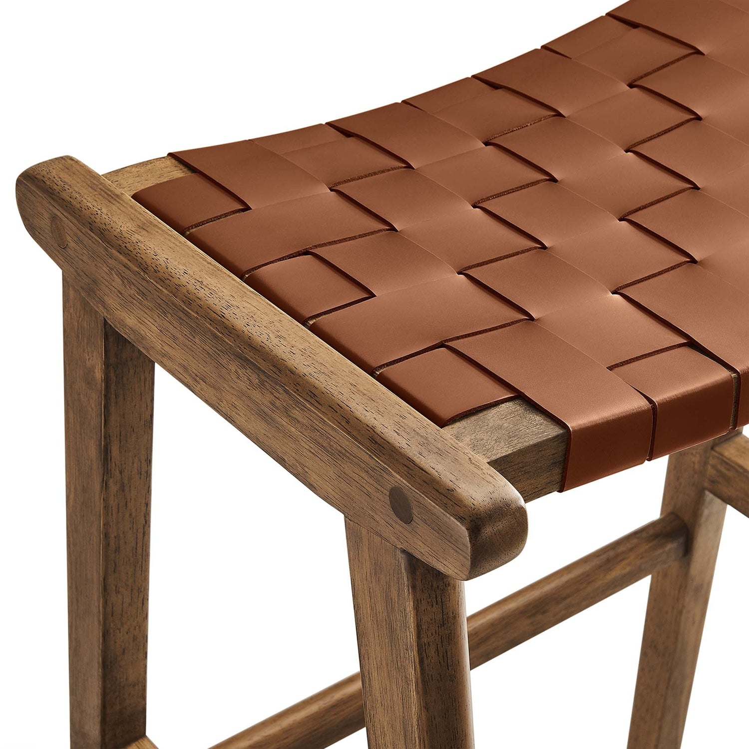 Saoirse Faux Leather Wood Bar Stool - Set of 2 by Modway