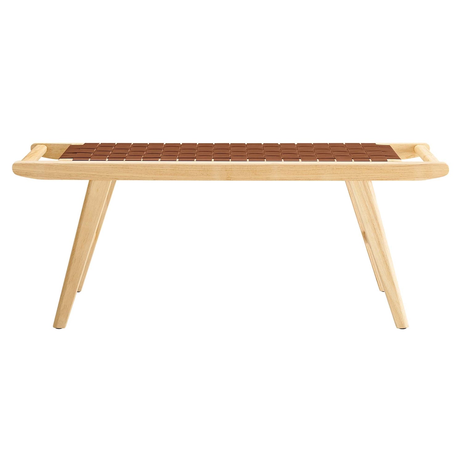 Saoirse 47" Faux Leather Wood Bench by Modway