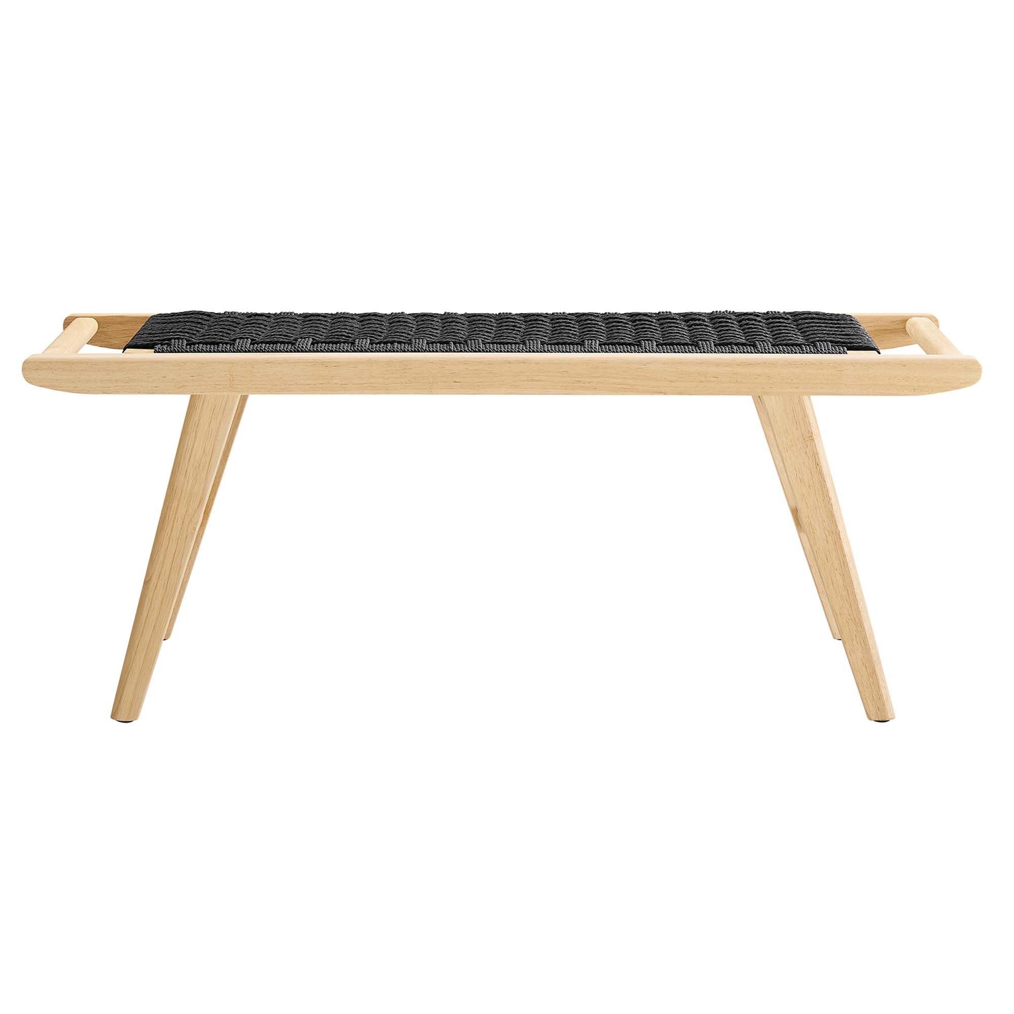 Saoirse 47" Woven Rope Wood Bench by Modway