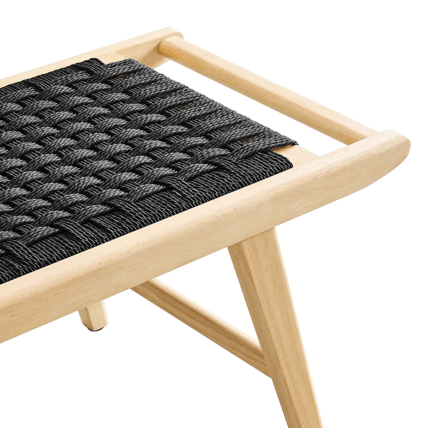 Saoirse 47" Woven Rope Wood Bench by Modway