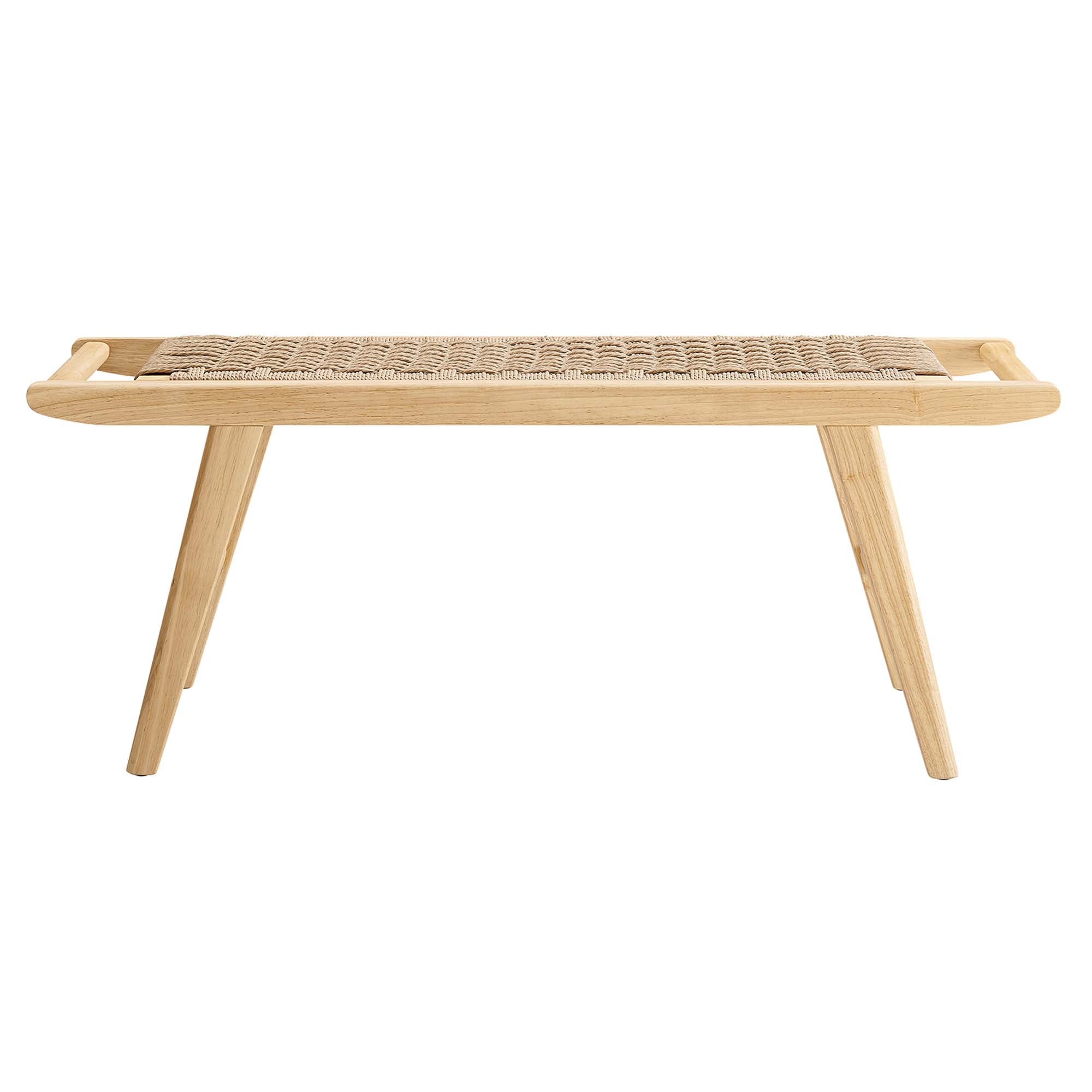 Saoirse 47" Woven Rope Wood Bench by Modway
