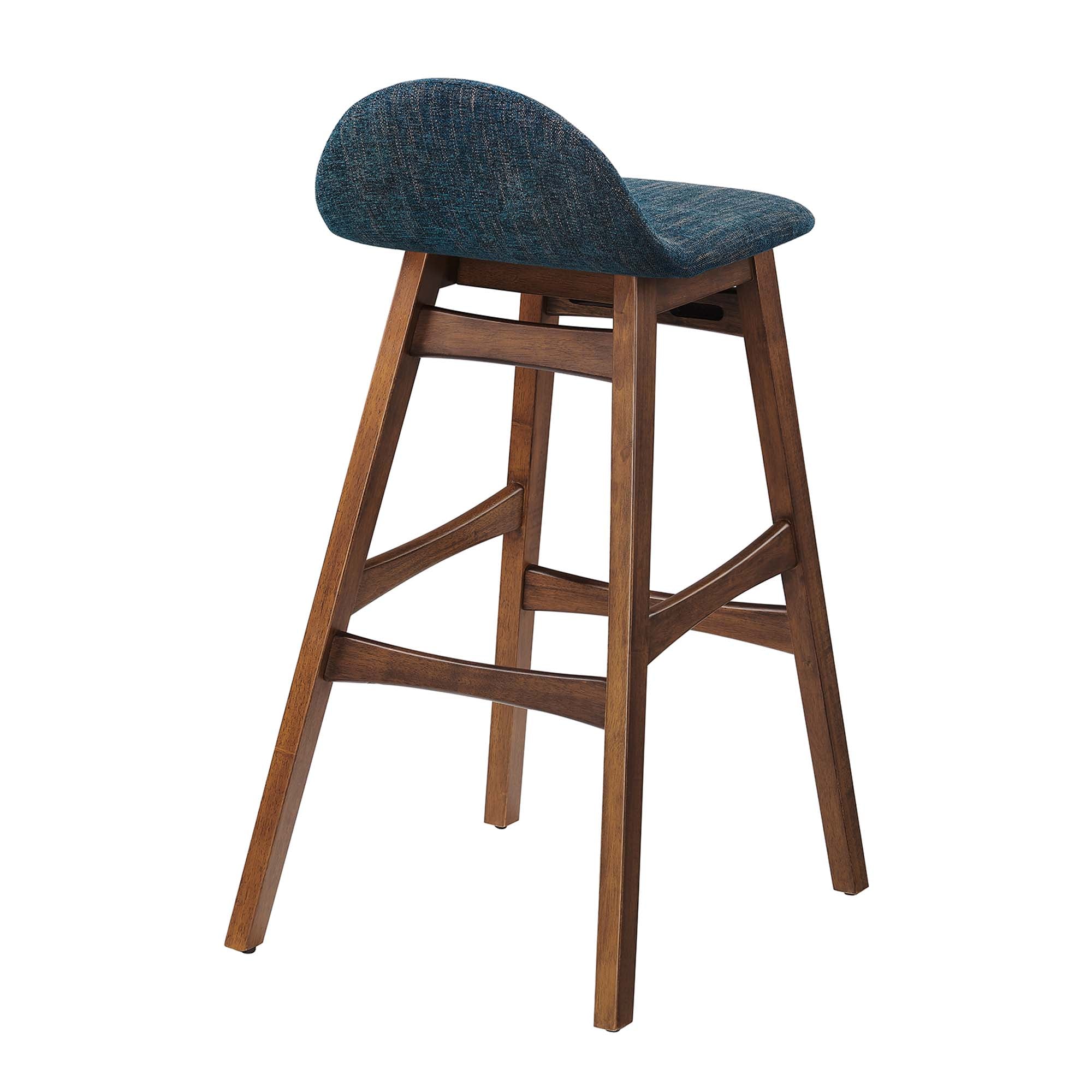 Juno Heathered Fabric Wood Bar Stool - Set of 2 by Modway