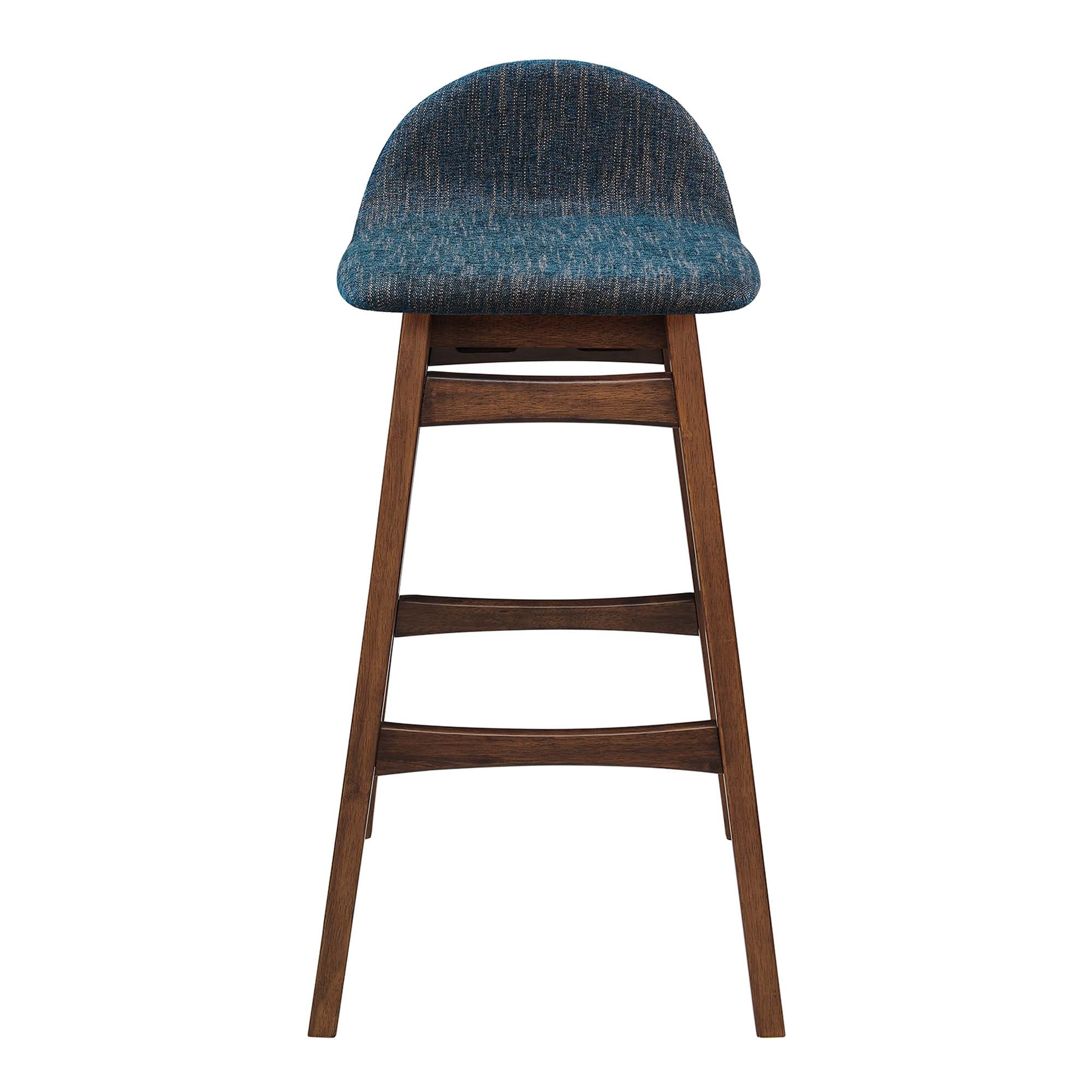 Juno Heathered Fabric Wood Bar Stool - Set of 2 by Modway