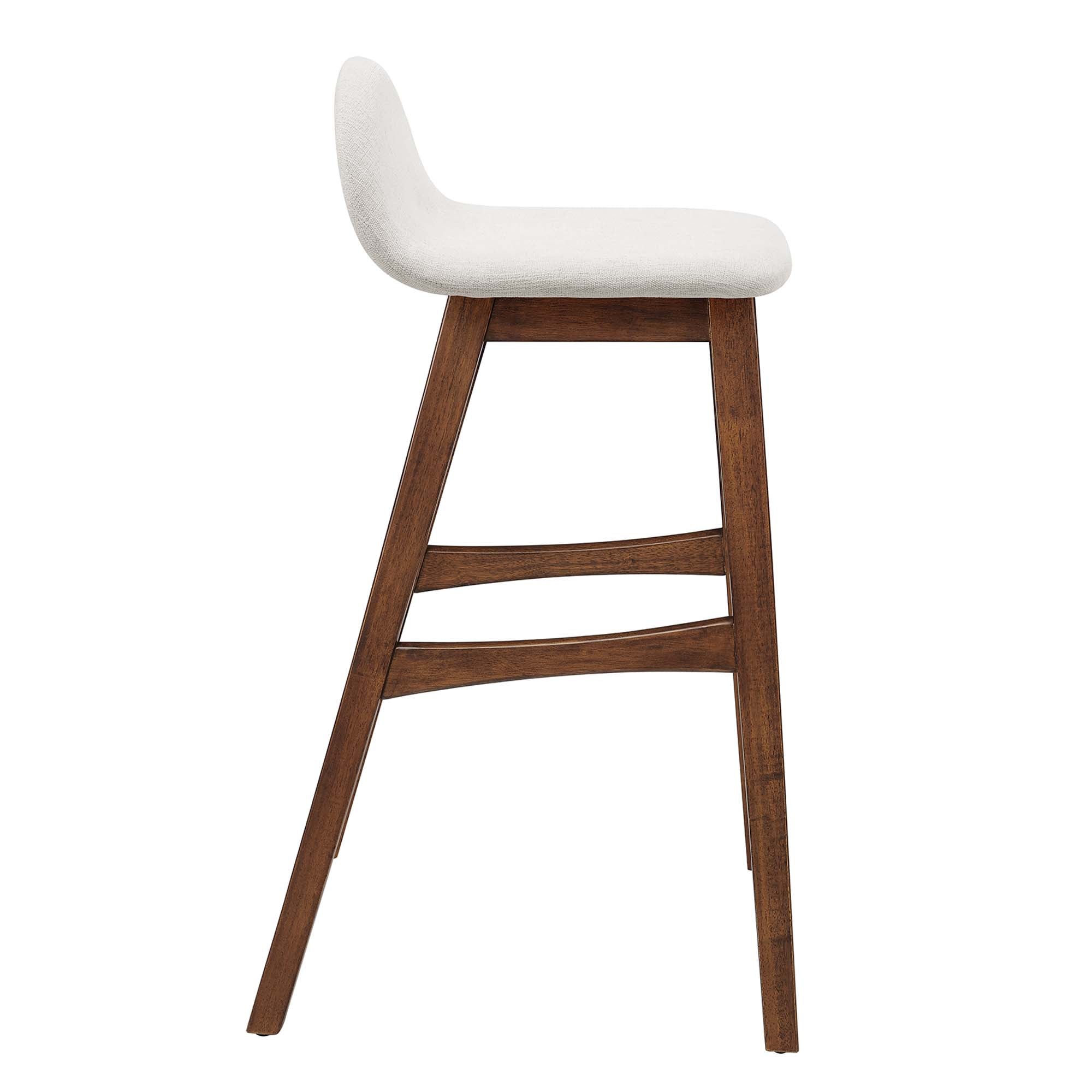 Juno Heathered Fabric Wood Bar Stool - Set of 2 by Modway