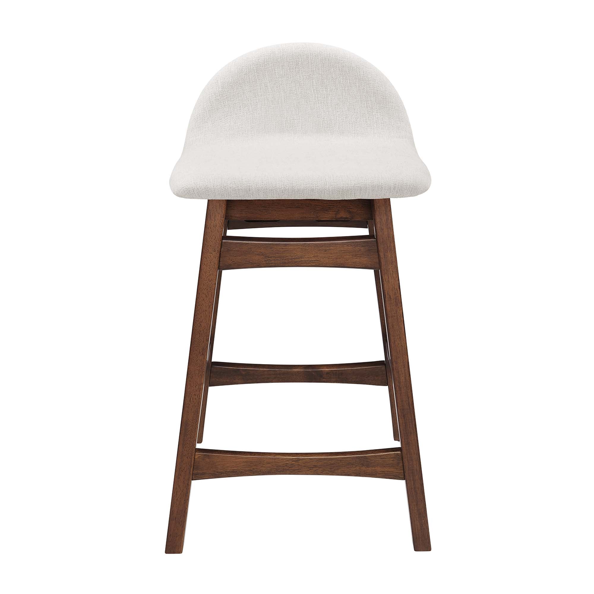Juno Heathered Fabric Wood Counter Stool - Set of 2 by Modway