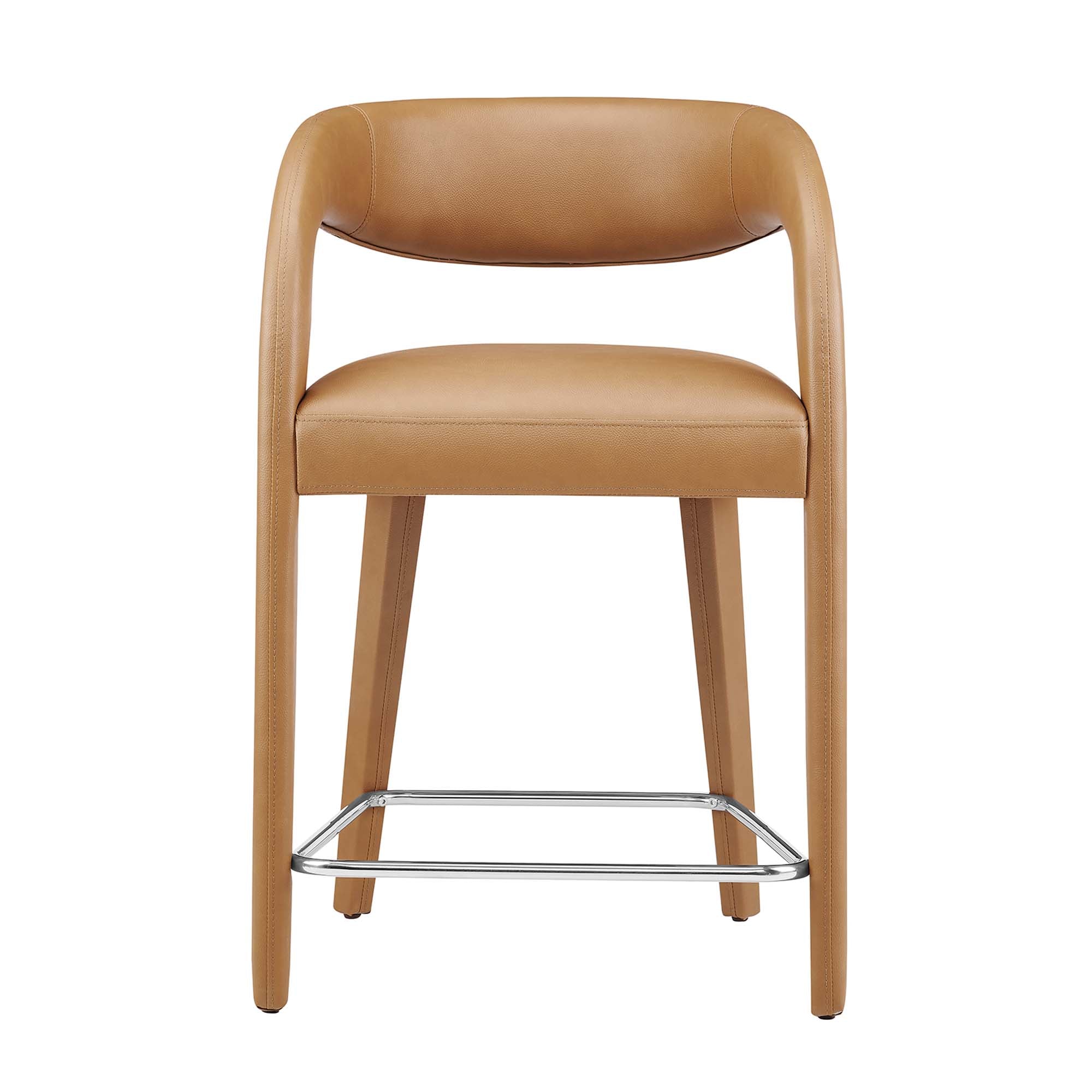 Pinnacle Vegan Leather Counter Stool Set of Two by Modway
