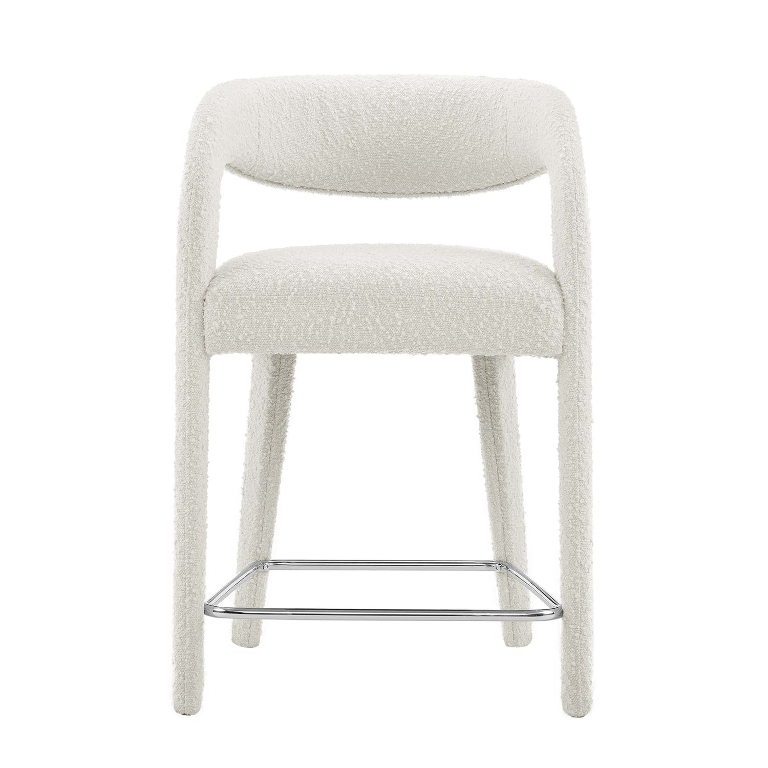 Pinnacle Boucle Upholstered Counter Stool Set of Two by Modway