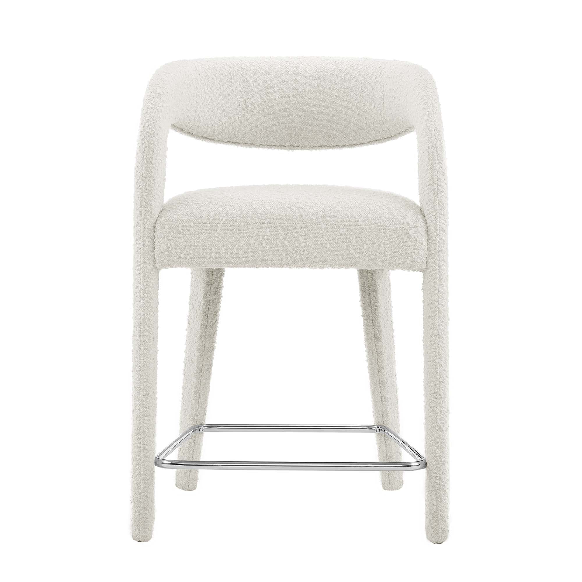 Pinnacle Boucle Upholstered Counter Stool Set of Two by Modway