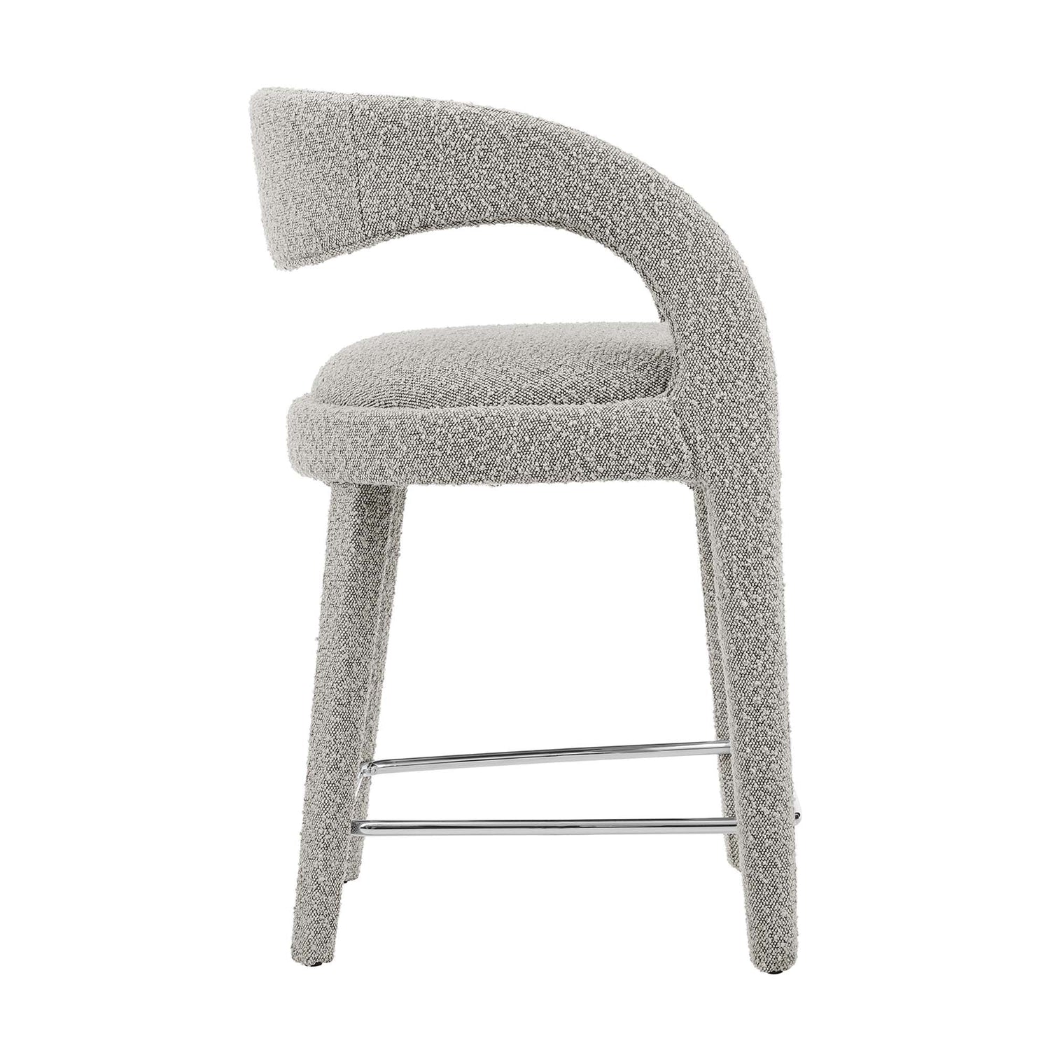 Pinnacle Boucle Upholstered Counter Stool Set of Two by Modway