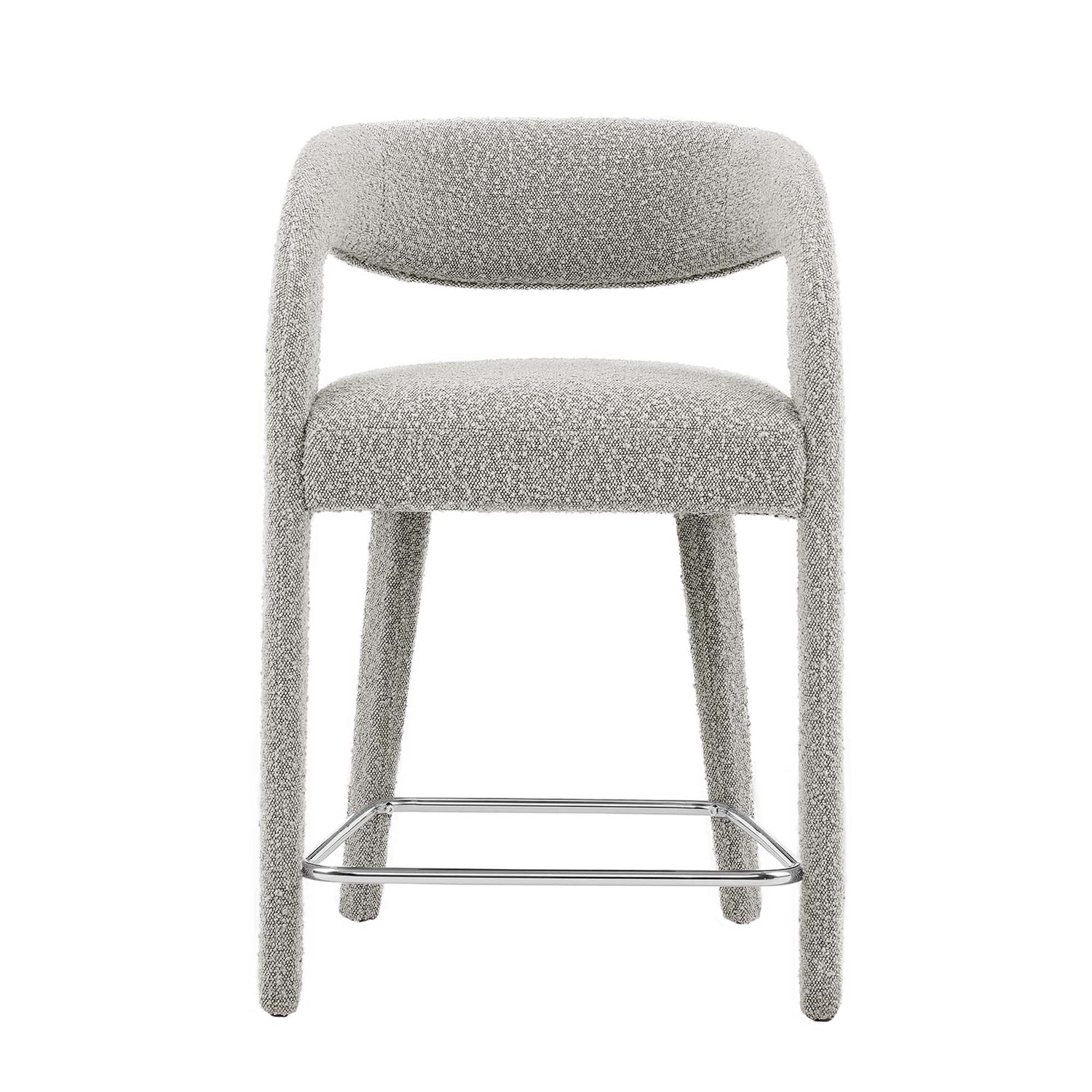 Pinnacle Boucle Upholstered Counter Stool Set of Two by Modway
