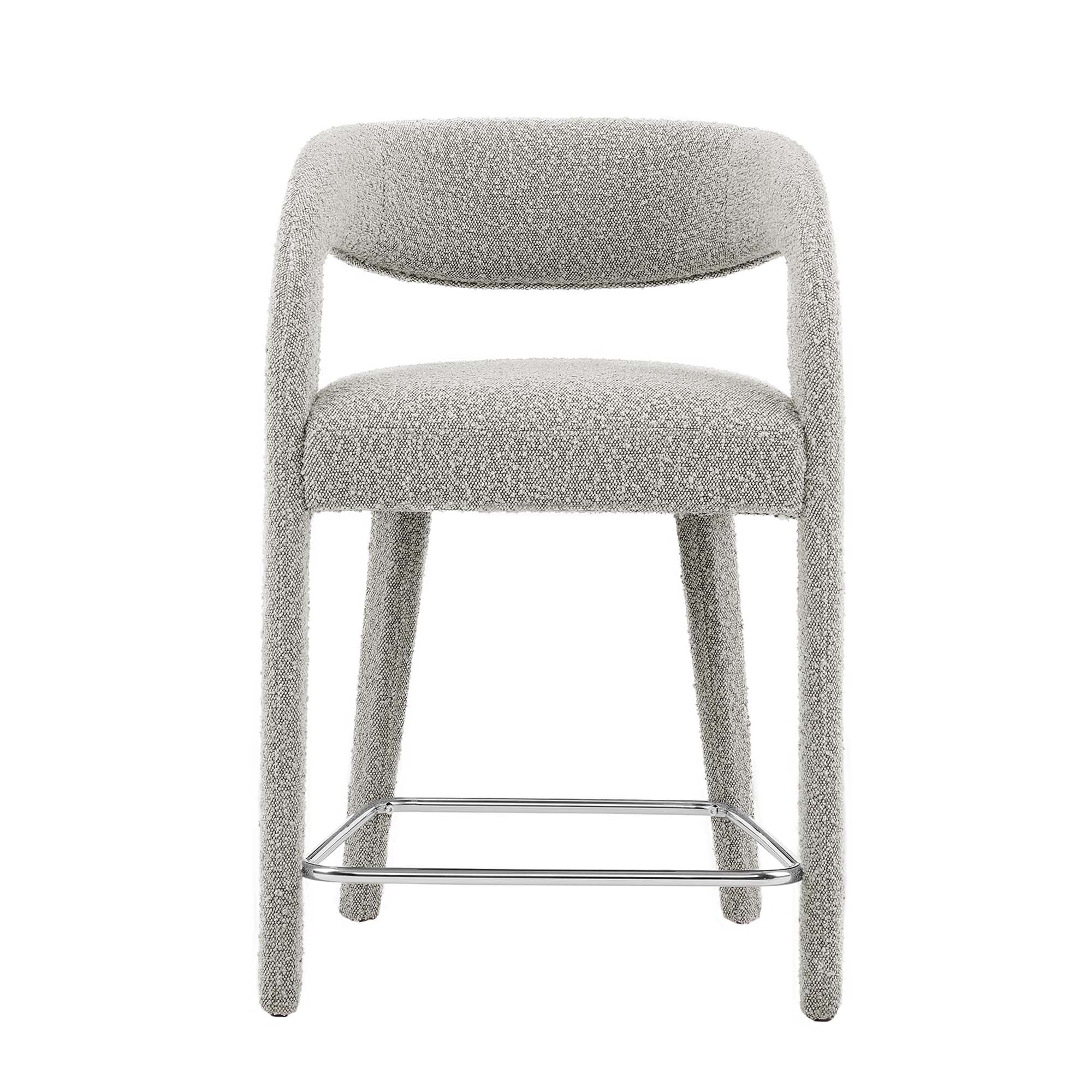 Pinnacle Boucle Upholstered Counter Stool Set of Two by Modway