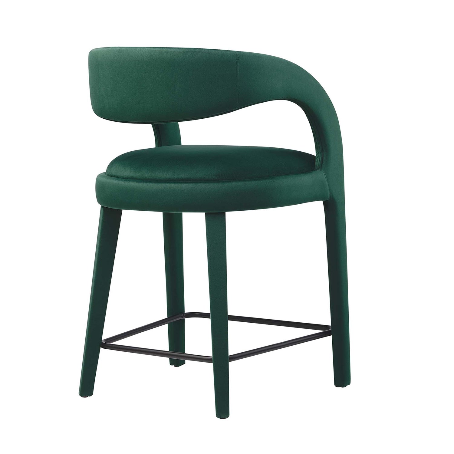 Pinnacle Performance Velvet Counter Stool Set of Two by Modway