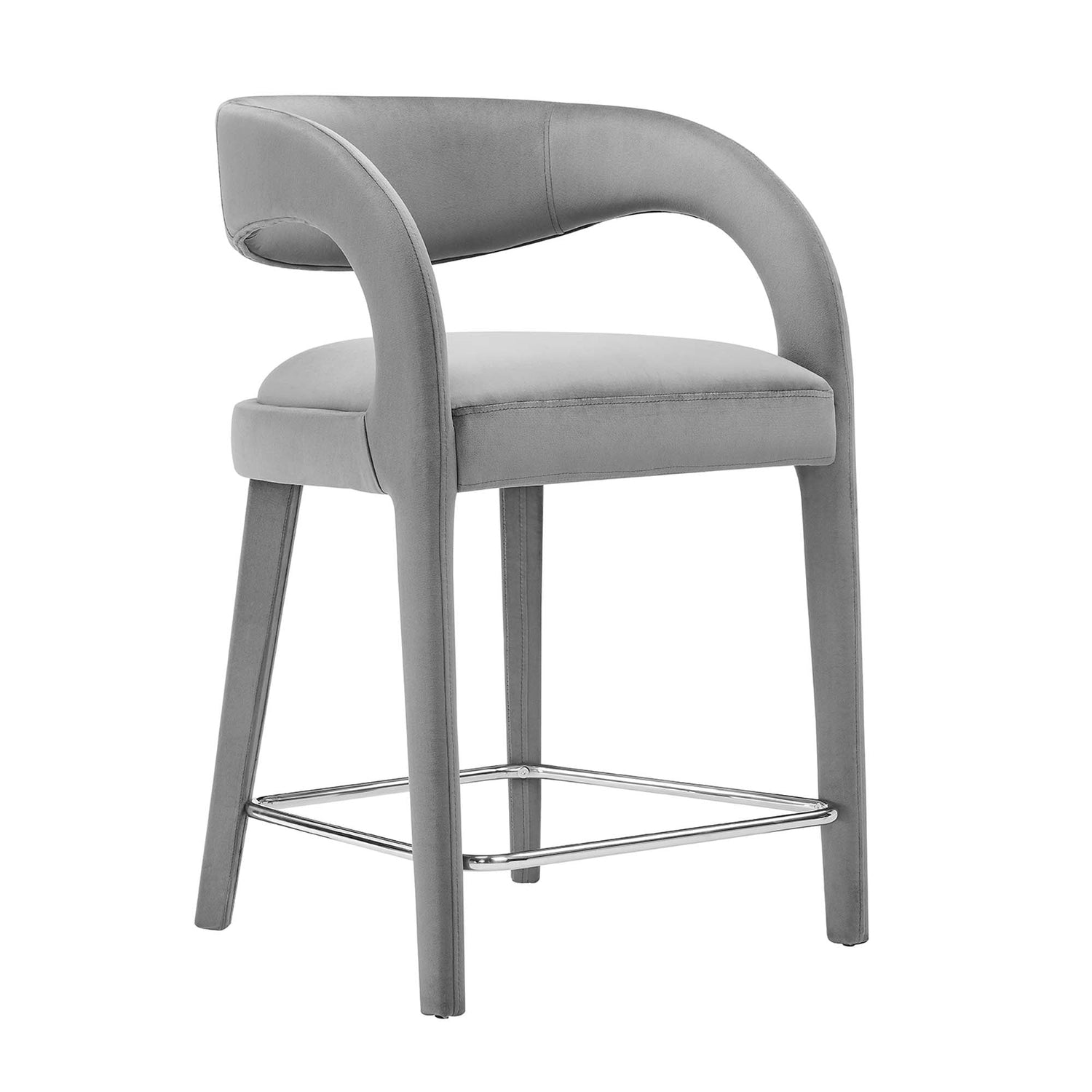 Pinnacle Performance Velvet Counter Stool Set of Two by Modway