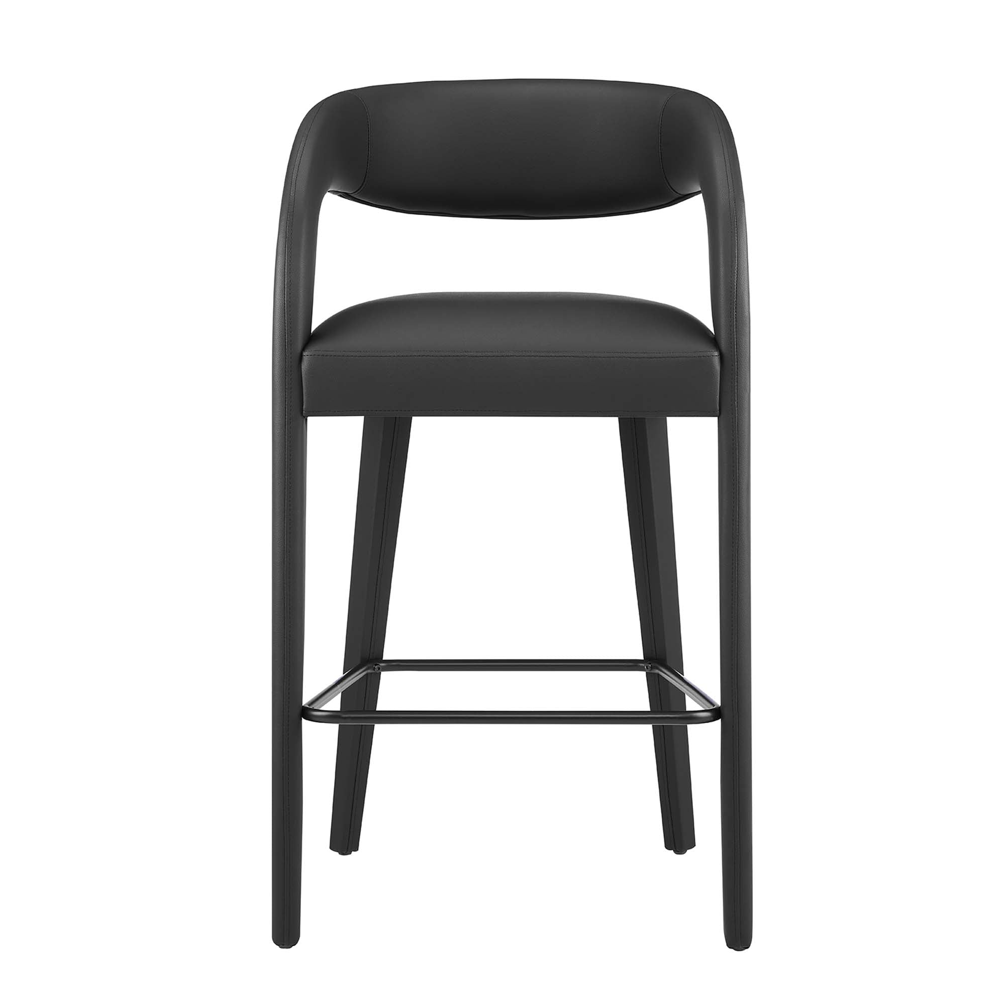 Pinnacle Vegan Leather Bar Stool Set of Two by Modway