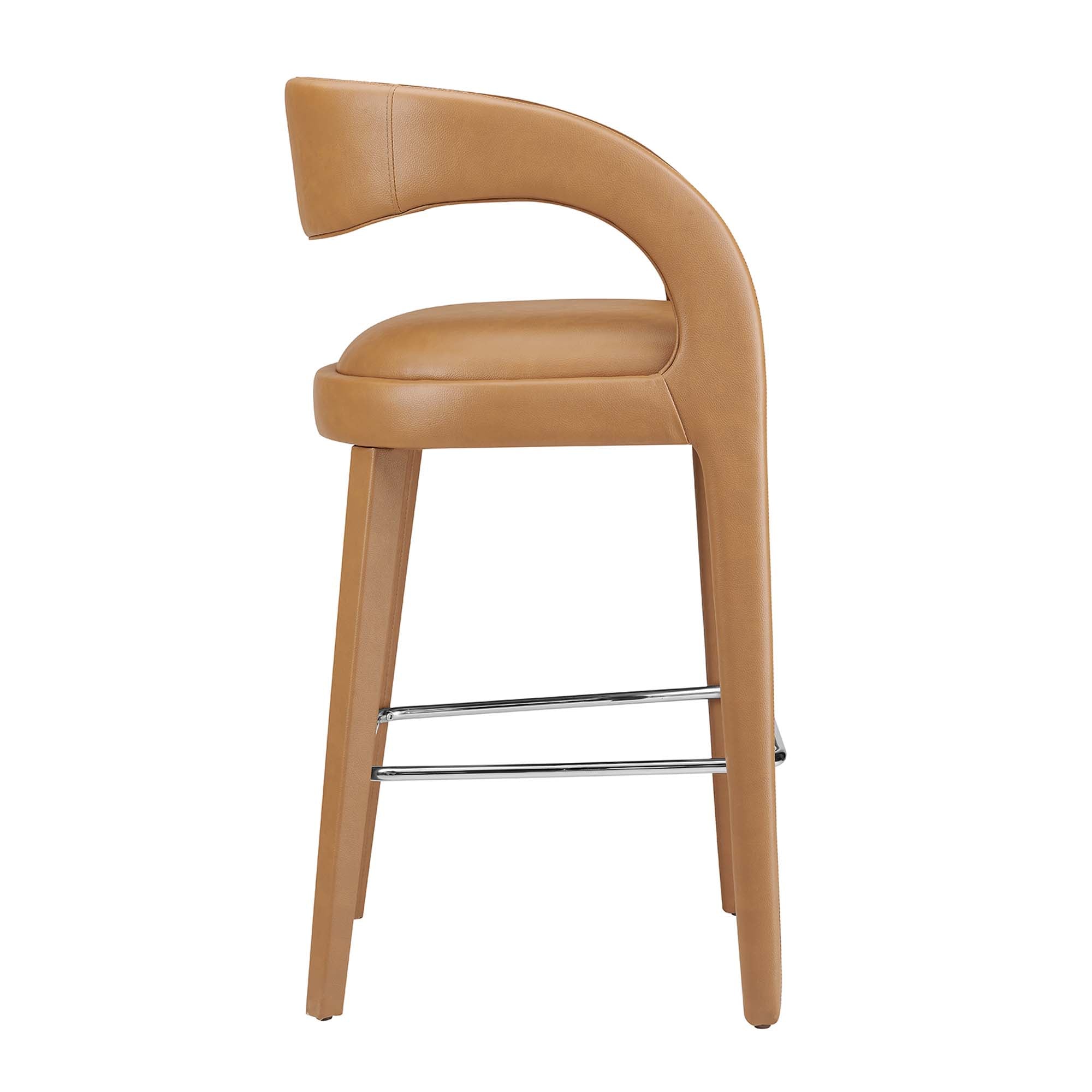 Pinnacle Vegan Leather Bar Stool Set of Two by Modway