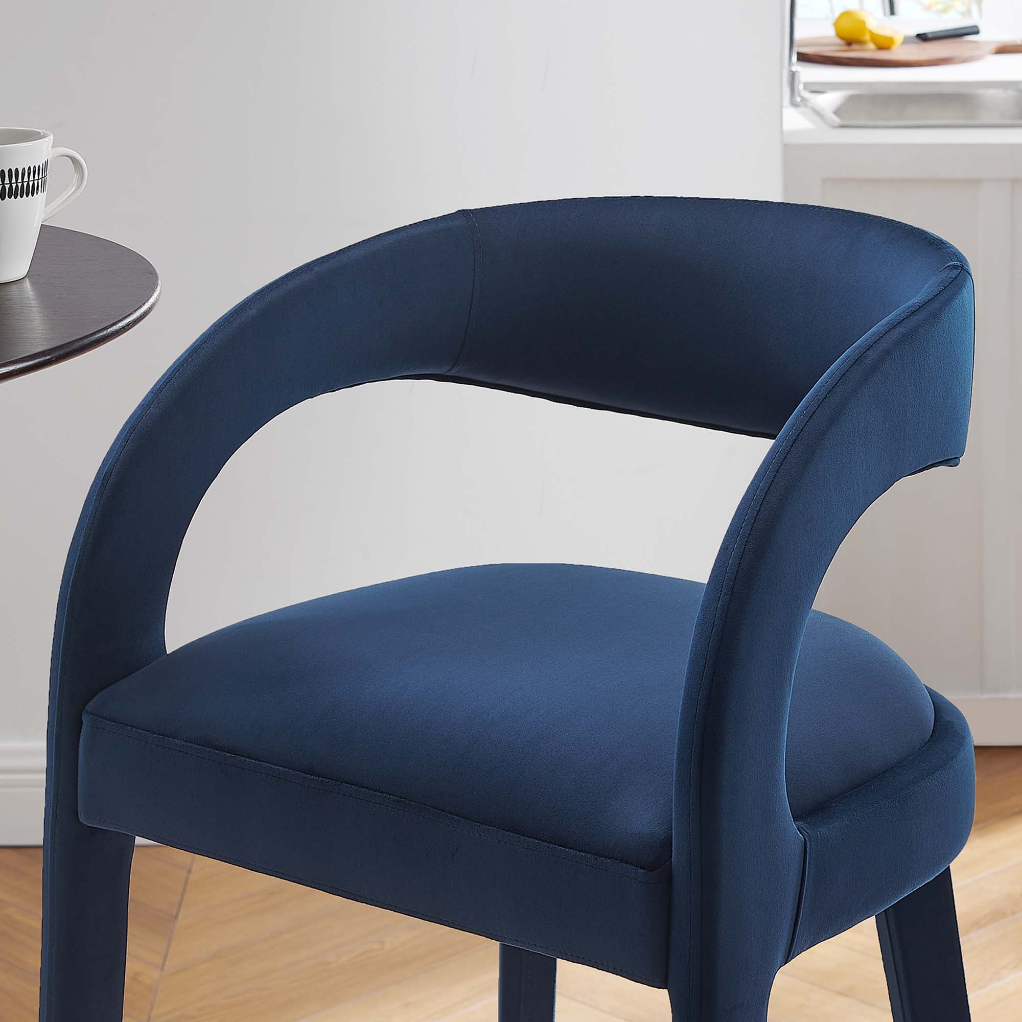 Pinnacle Performance Velvet Bar Stool Set of Two by Modway