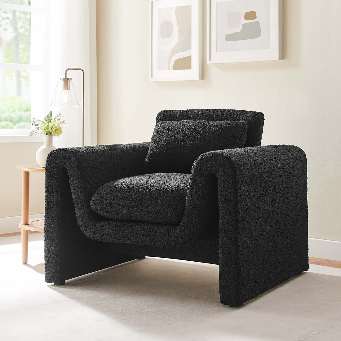 Waverly Boucle Upholstered Armchair by Modway