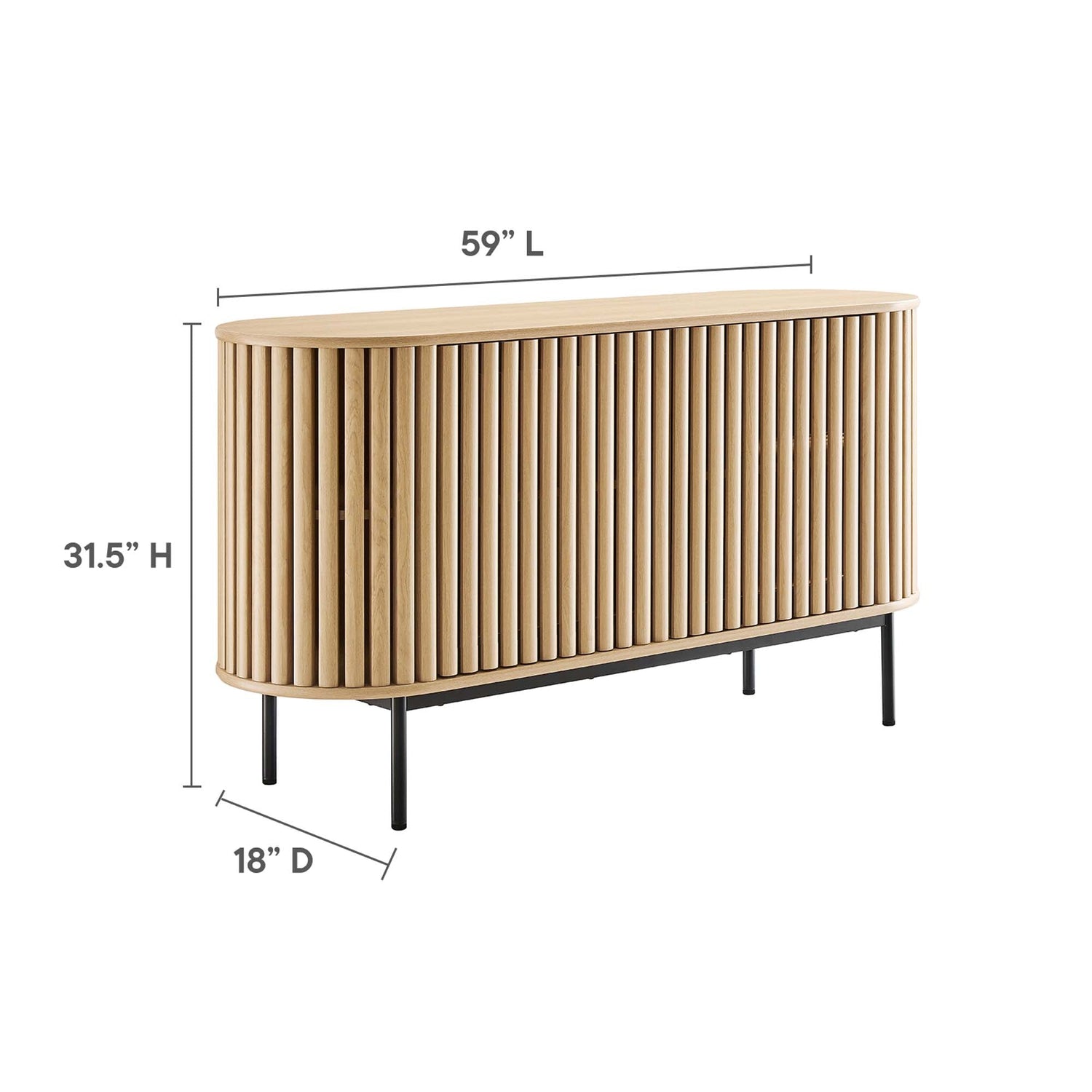 Fortitude 59” Oval Sideboard by Modway