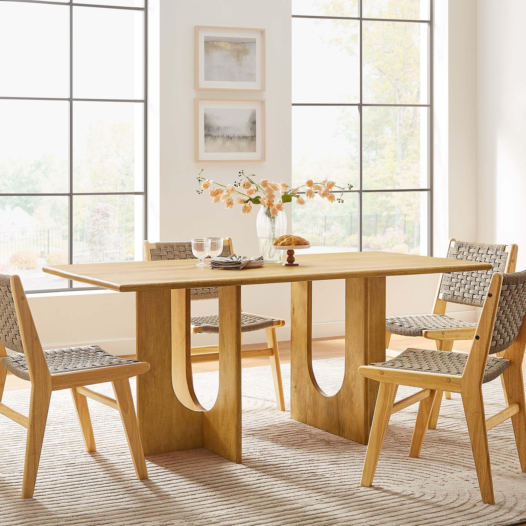 Rivian Rectangular 70" Wood Dining Table by Modway