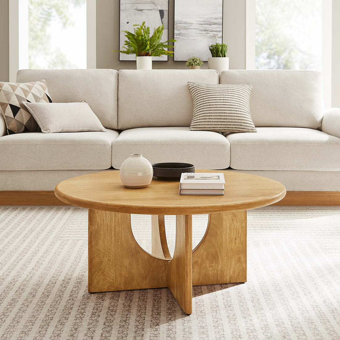 Rivian Round 34" Coffee Table by Modway
