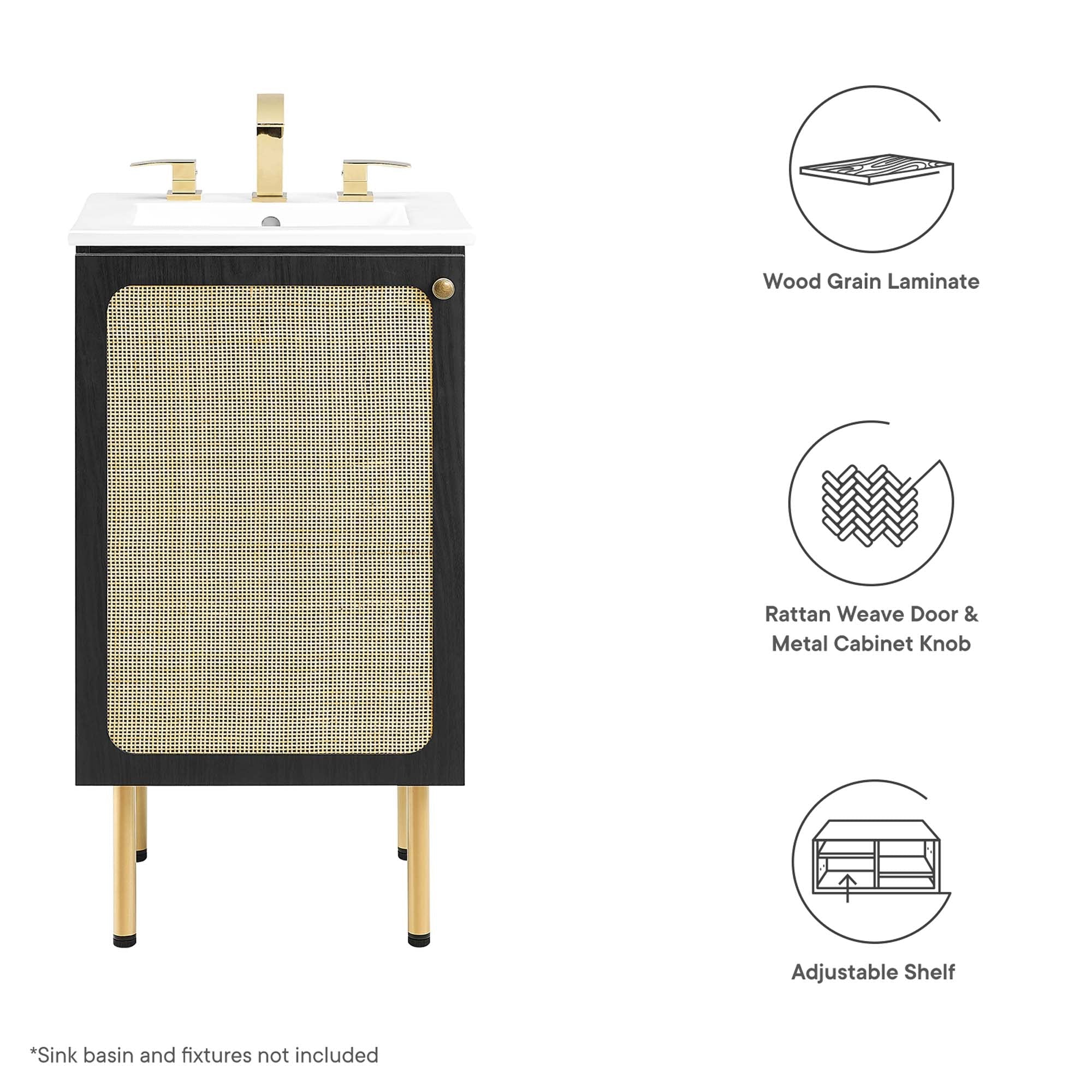 Chaucer Bathroom Cabinet Basin Not Included by Modway