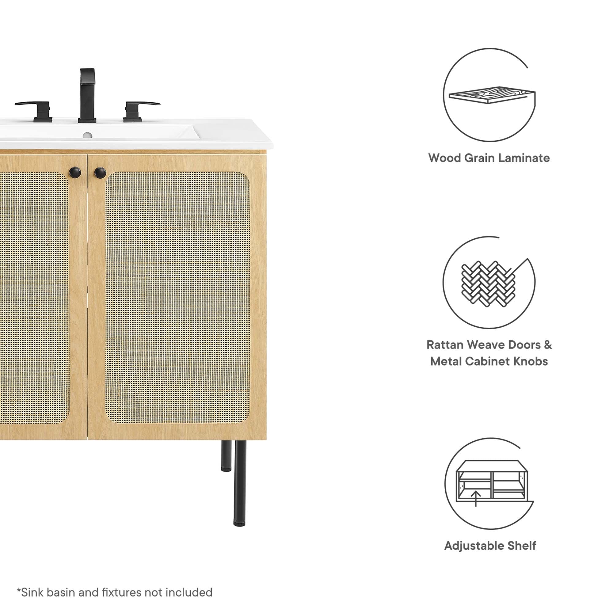 Chaucer Bathroom Cabinet Basin Not Included by Modway