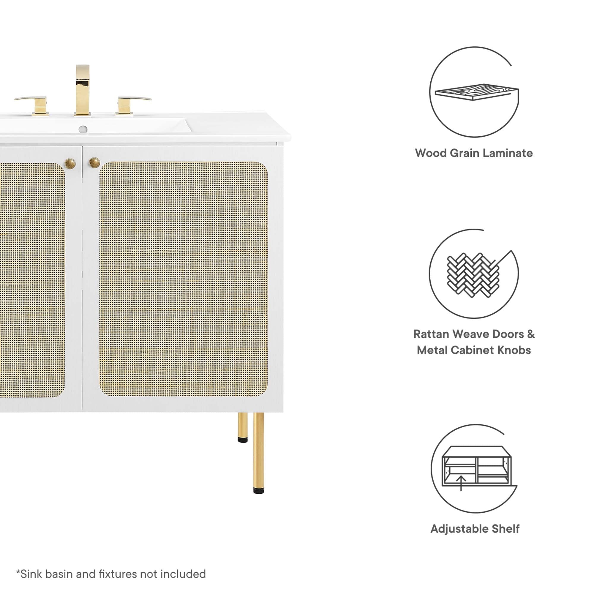 Chaucer Bathroom Cabinet Basin Not Included by Modway