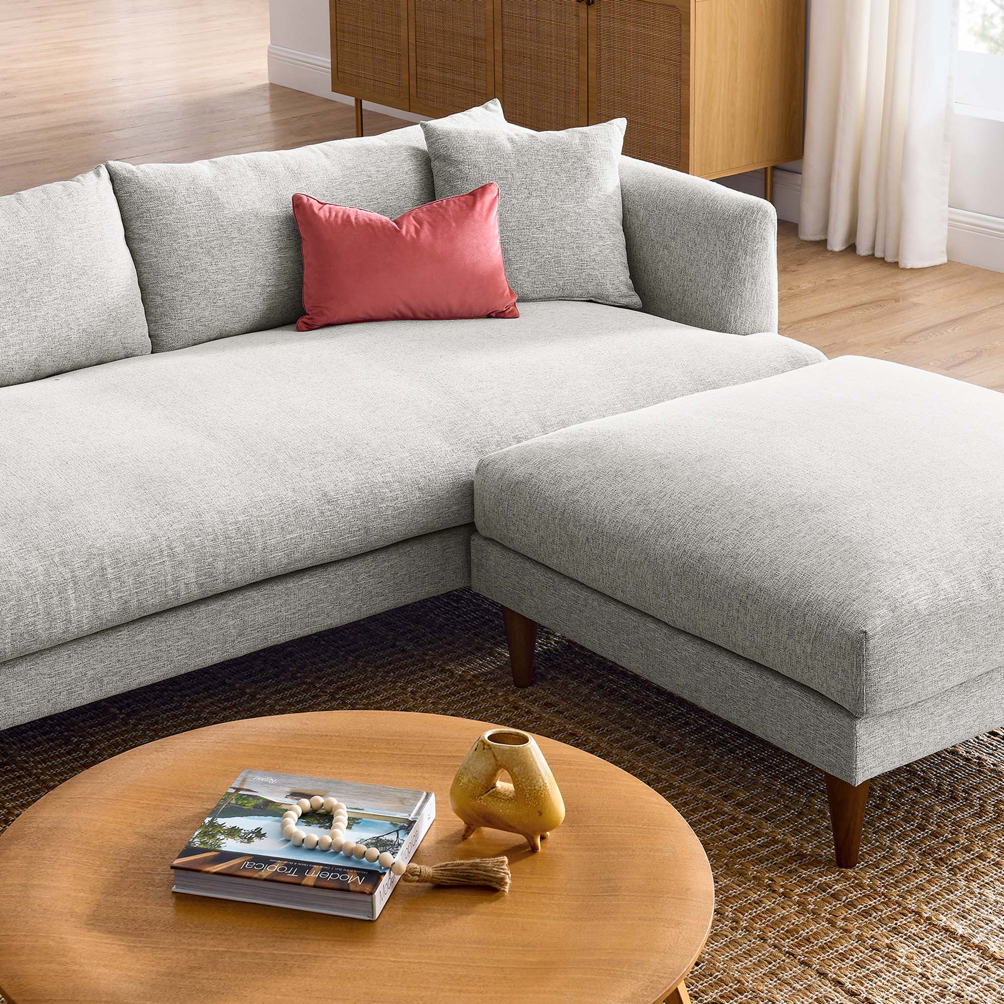 Zoya Down Filled Overstuffed Sofa and Ottoman Set by Modway