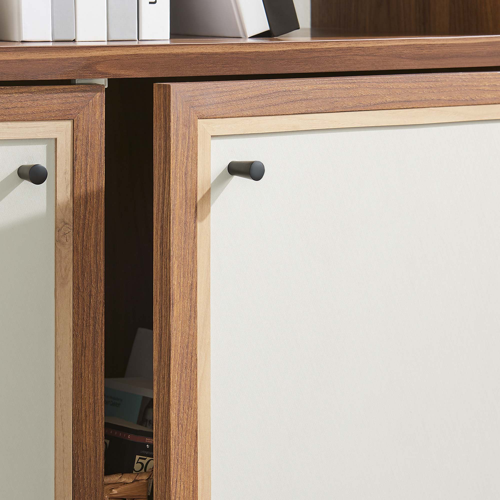 Capri 4-Shelf Wood Grain Bookcase by Modway
