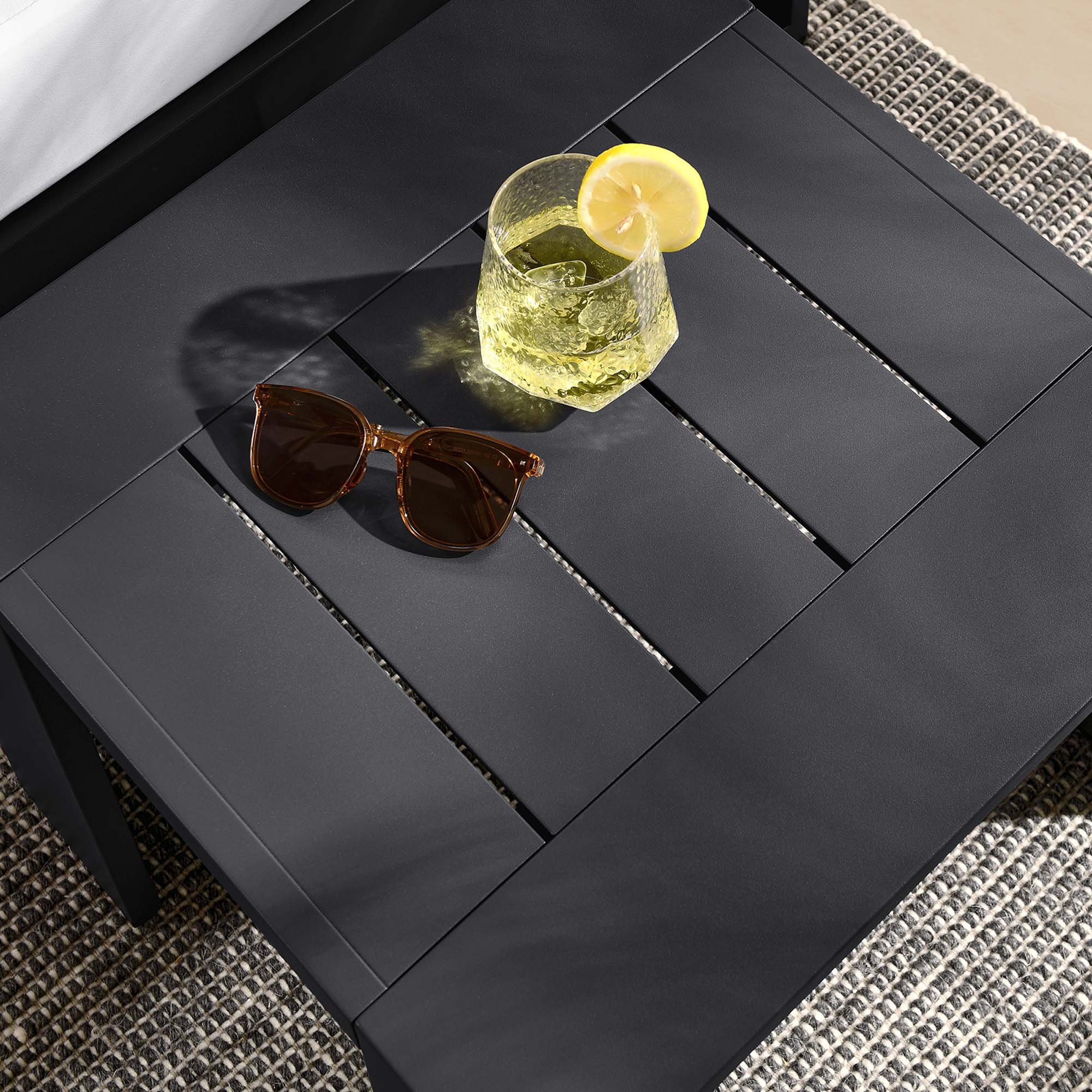 Tahoe Outdoor Patio Powder-Coated Aluminum End Table by Modway