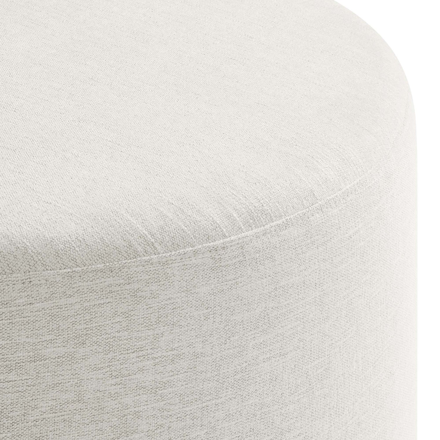 Callum Large 29" Round Woven Heathered Fabric Upholstered Ottoman by Modway