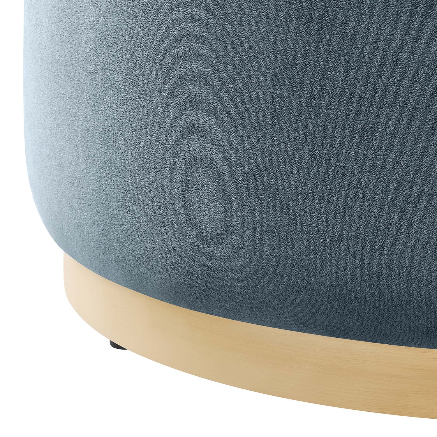 Tilden Large 29" Round Performance Velvet Upholstered Ottoman by Modway