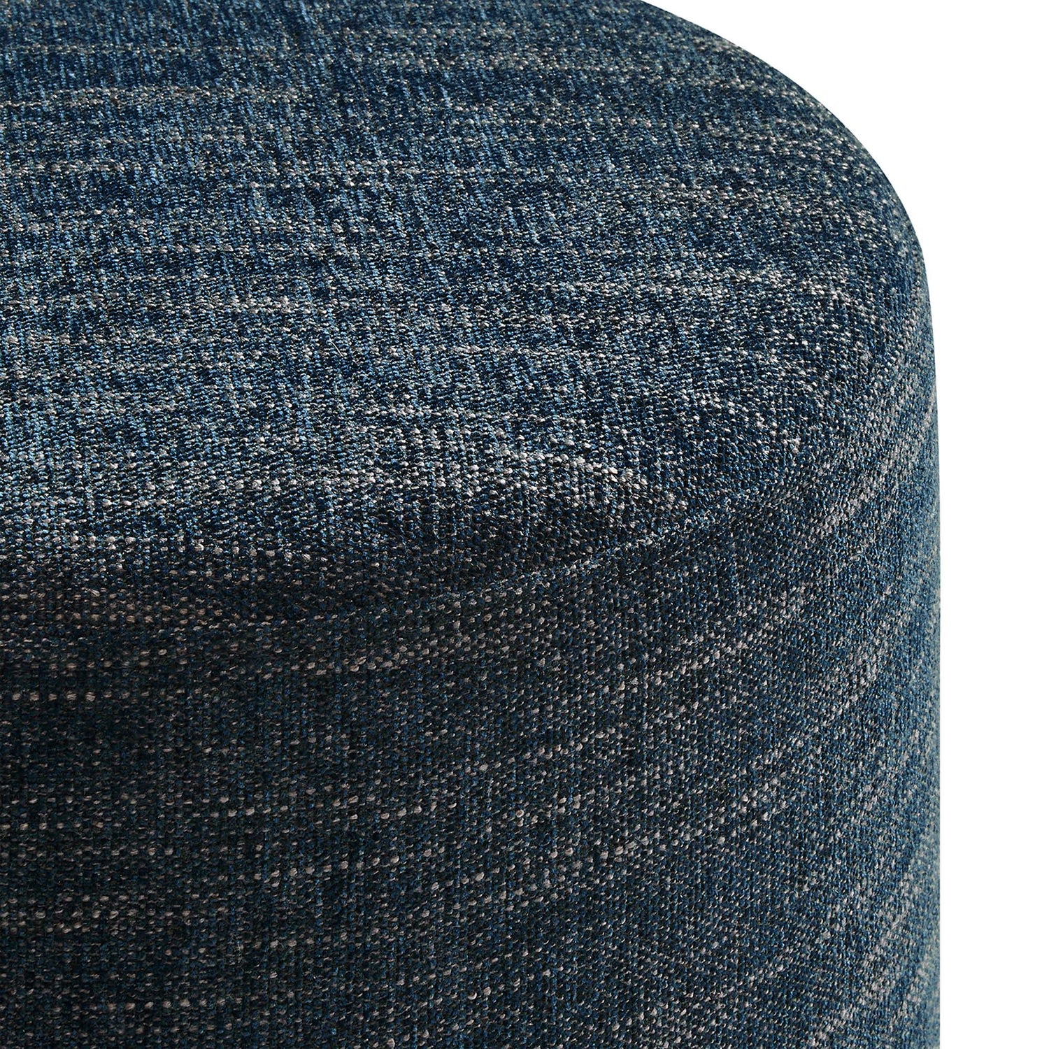 Callum 16" Round Woven Heathered Fabric Upholstered Ottoman by Modway