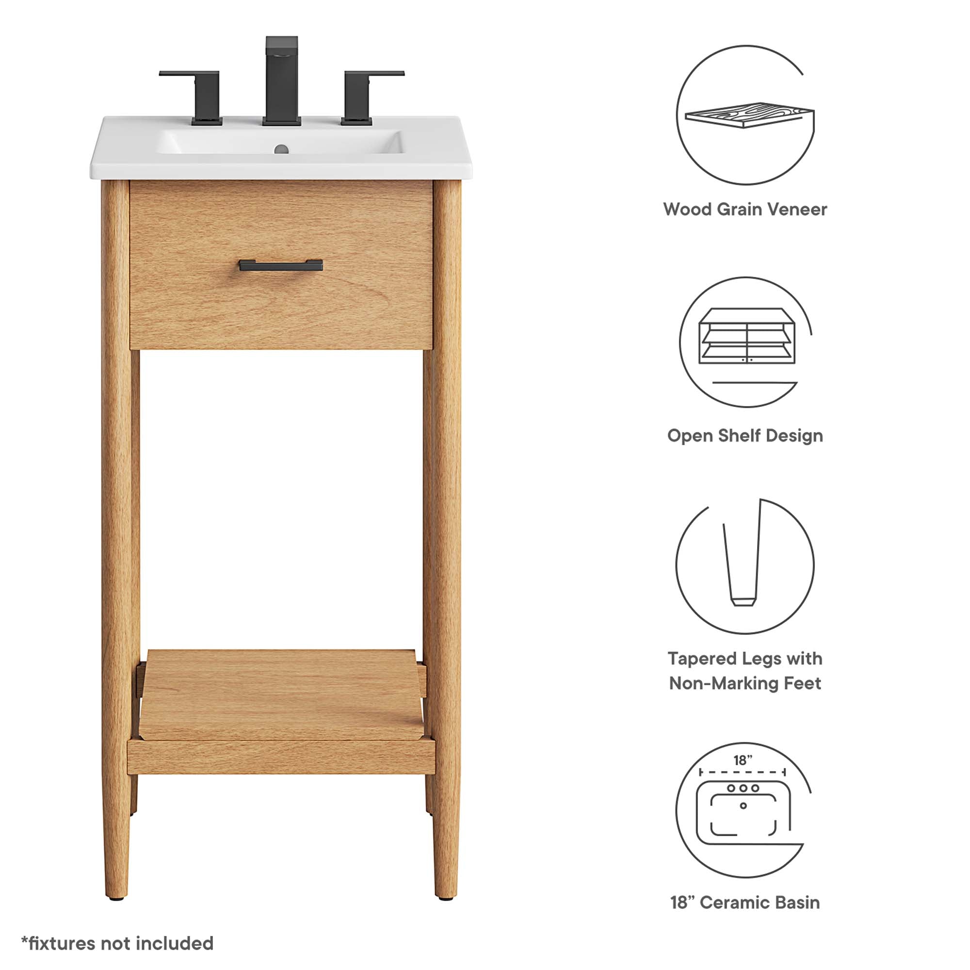 Zaire Bathroom Vanity Basin Included by Modway